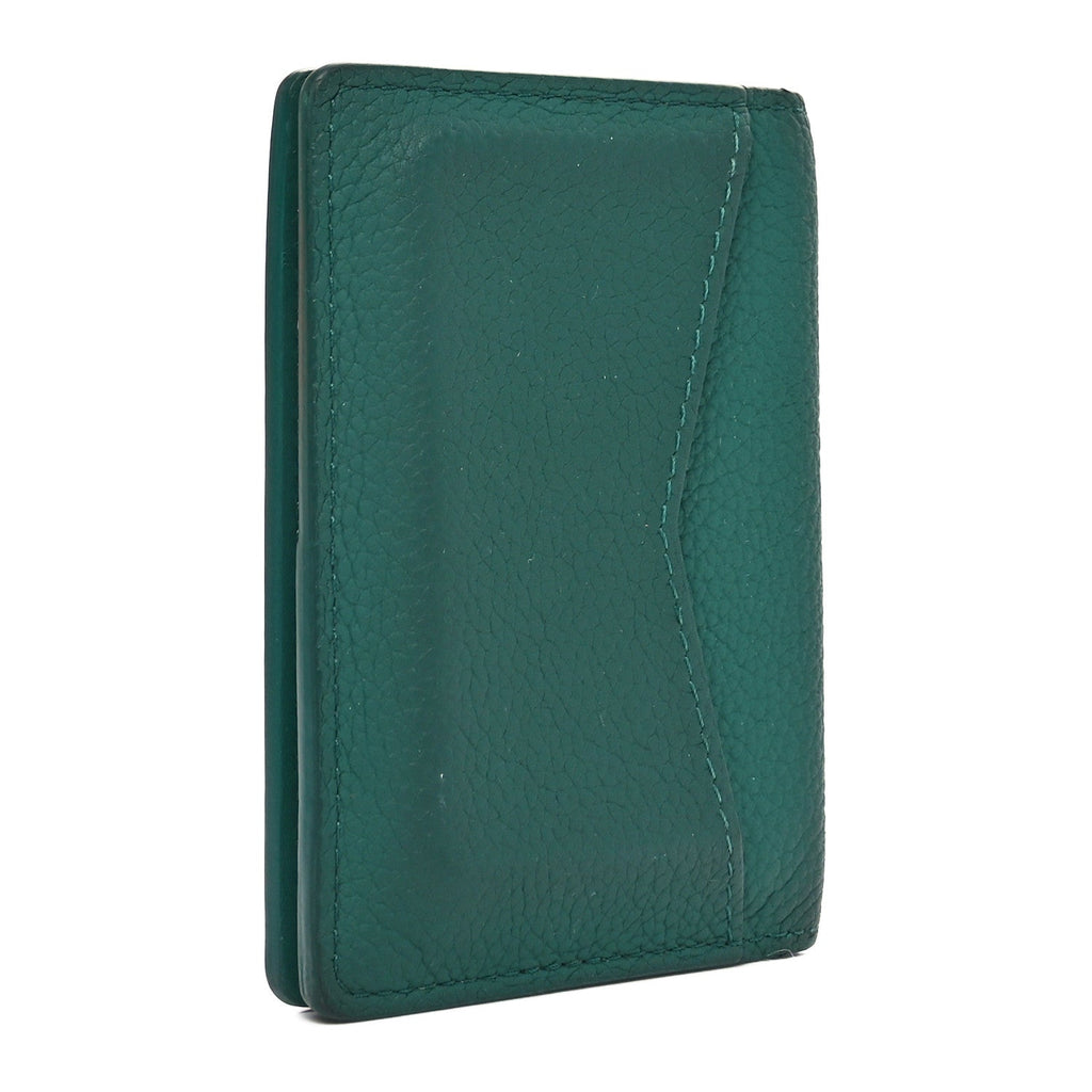 Grained Calfskin Aerogram Pocket Organizer Evergreen