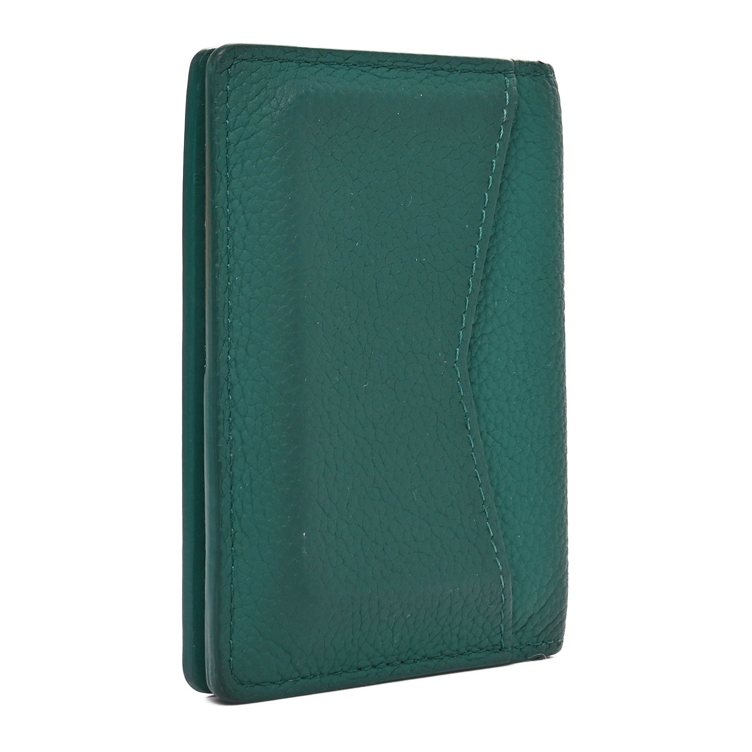 Grained Calfskin Aerogram Pocket Organizer Evergreen
