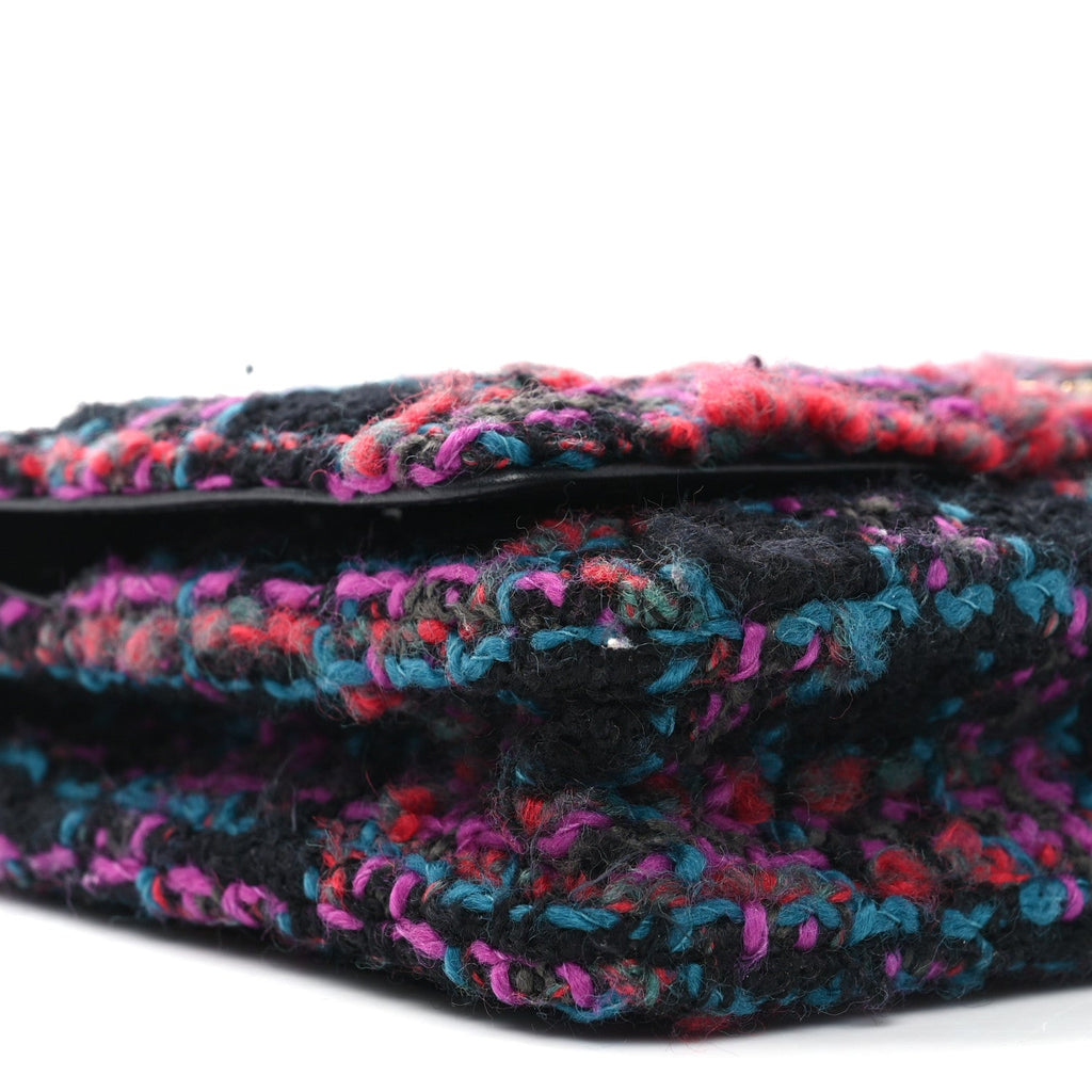 Tweed Quilted Chanel 19 Wallet On Chain WOC Black Pink Blue