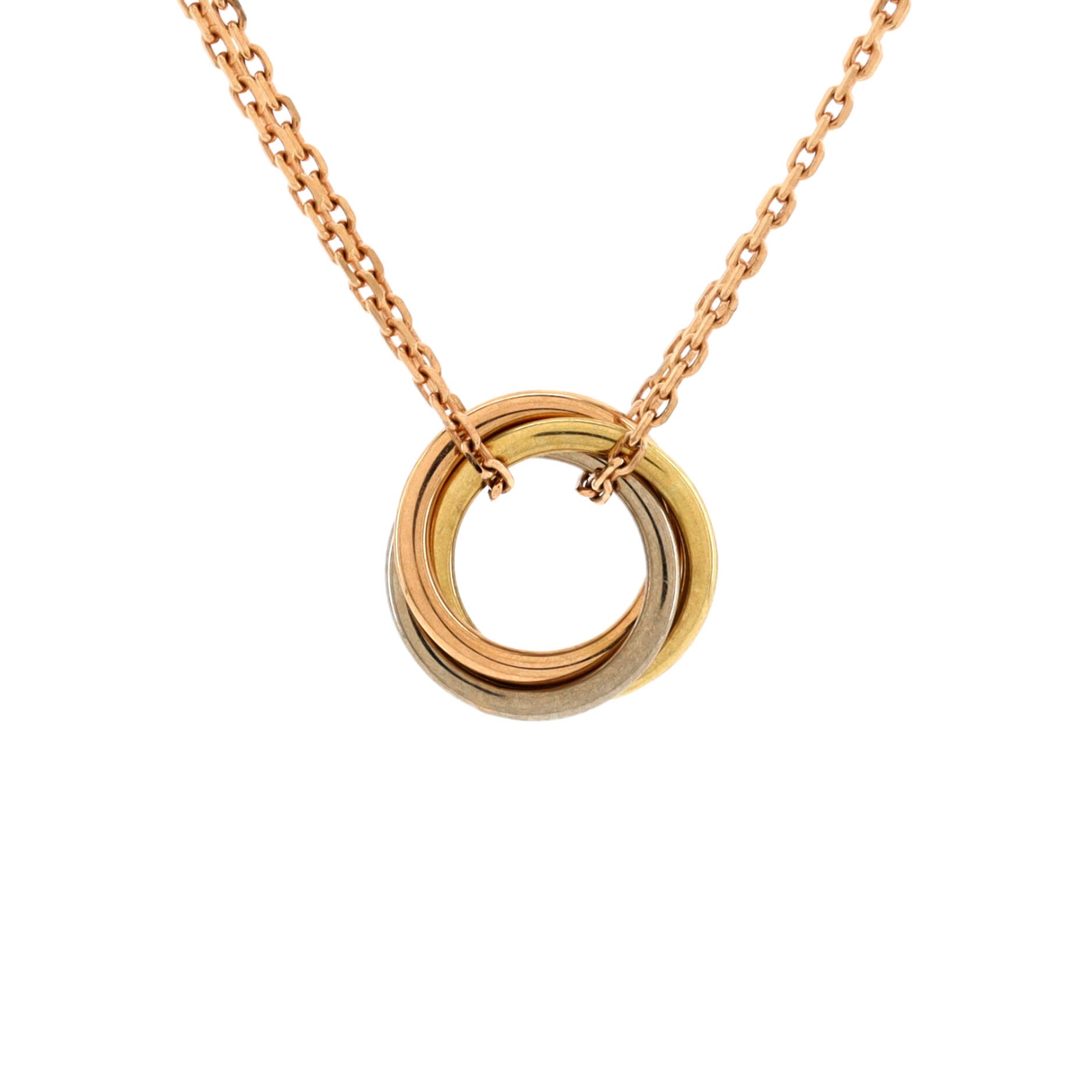 Trinity Pendant Necklace 18K Tricolor Gold