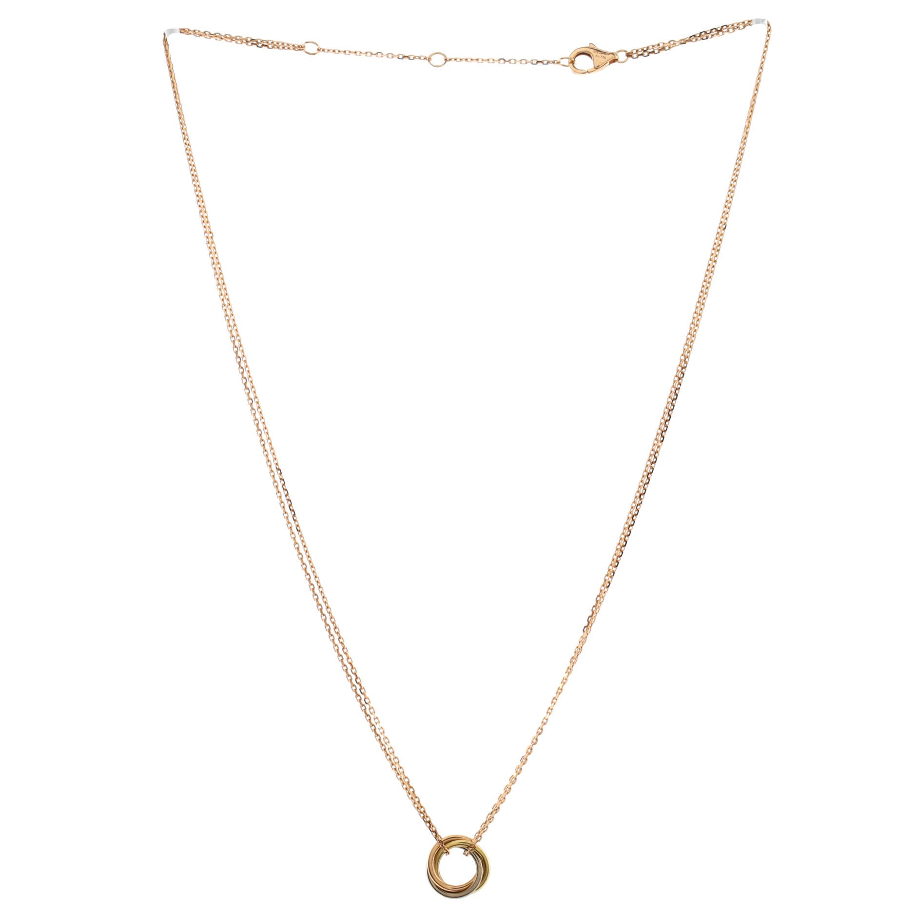Trinity Pendant Necklace 18K Tricolor Gold