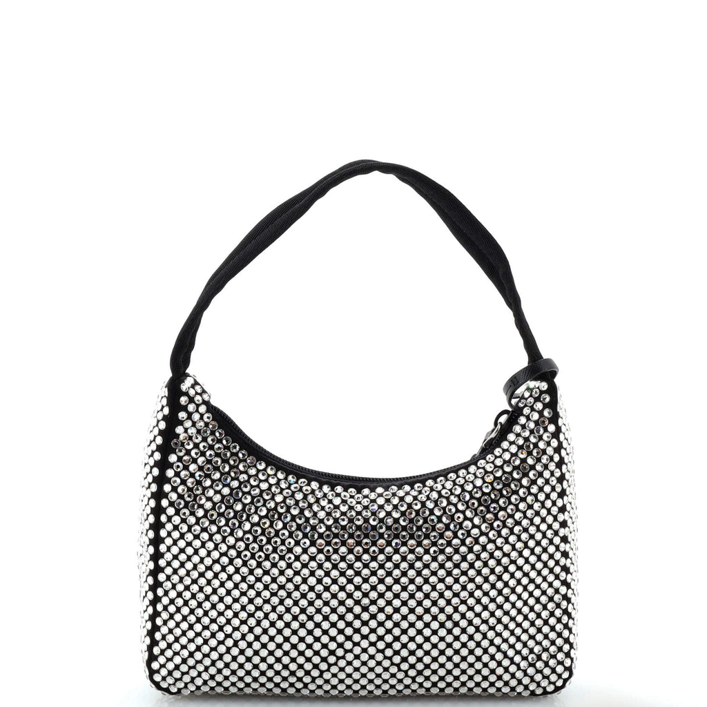 Re-Edition 2000 Hobo Crystal Embellished Satin Mini
