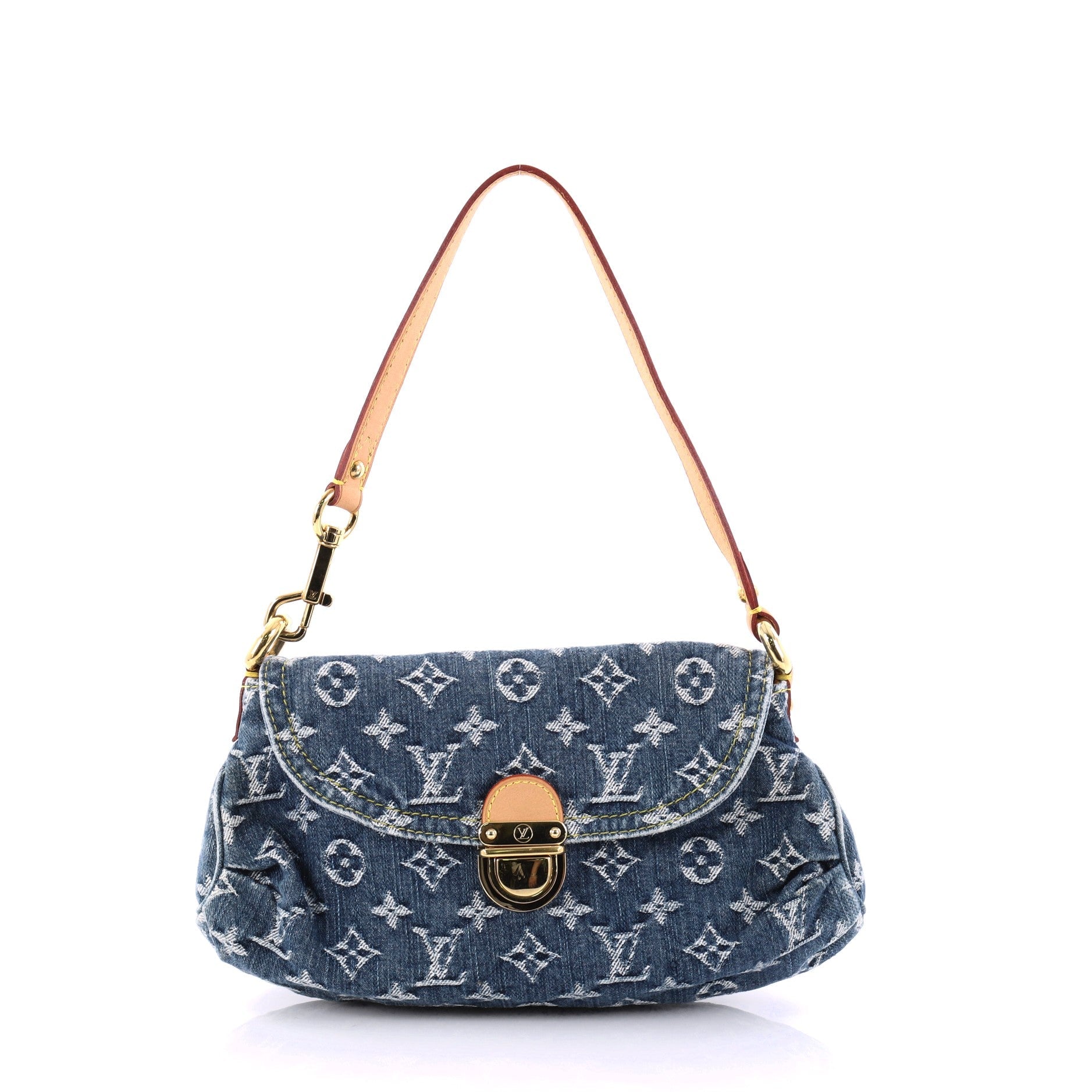 Pleaty Handbag Denim Mini