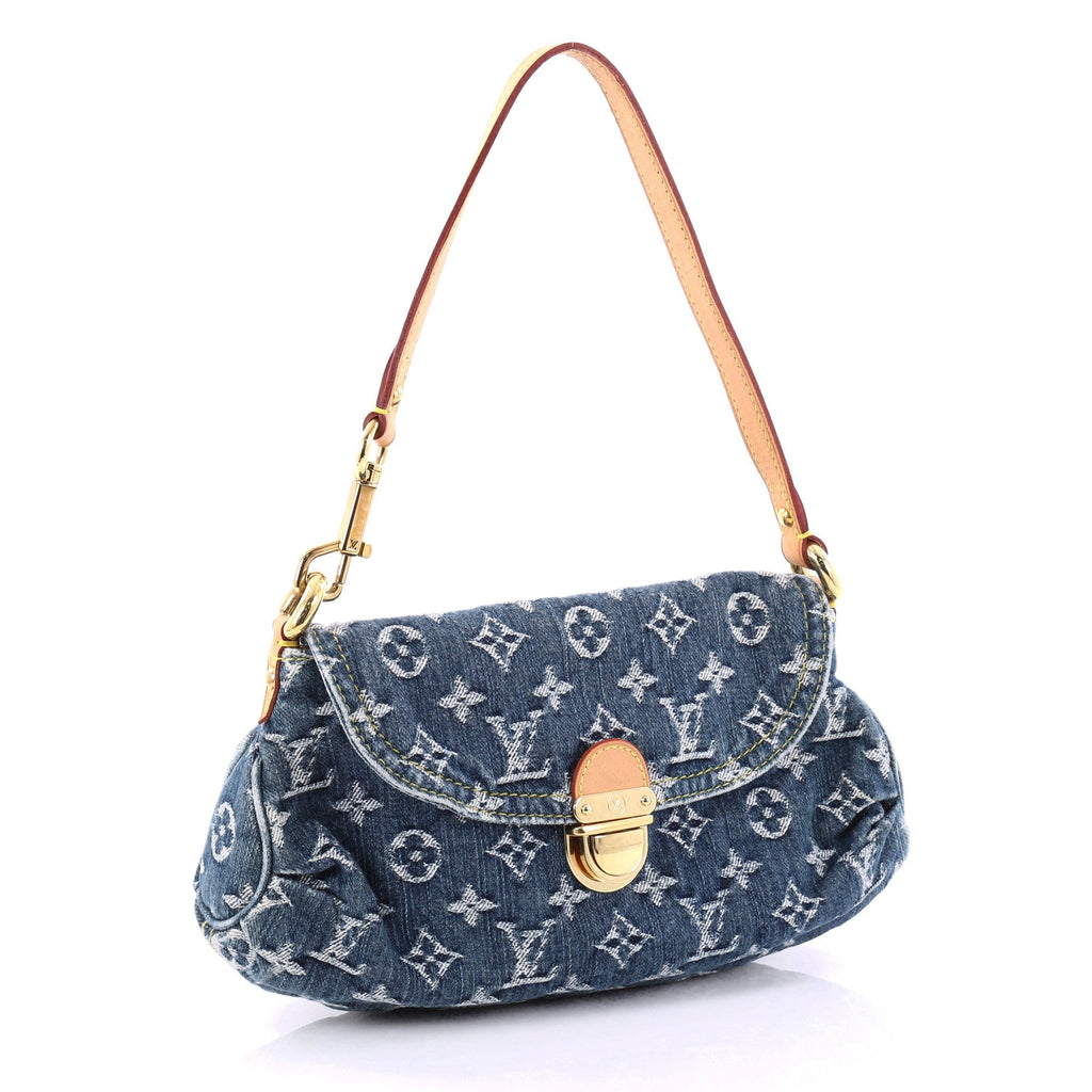 Pleaty Handbag Denim Mini