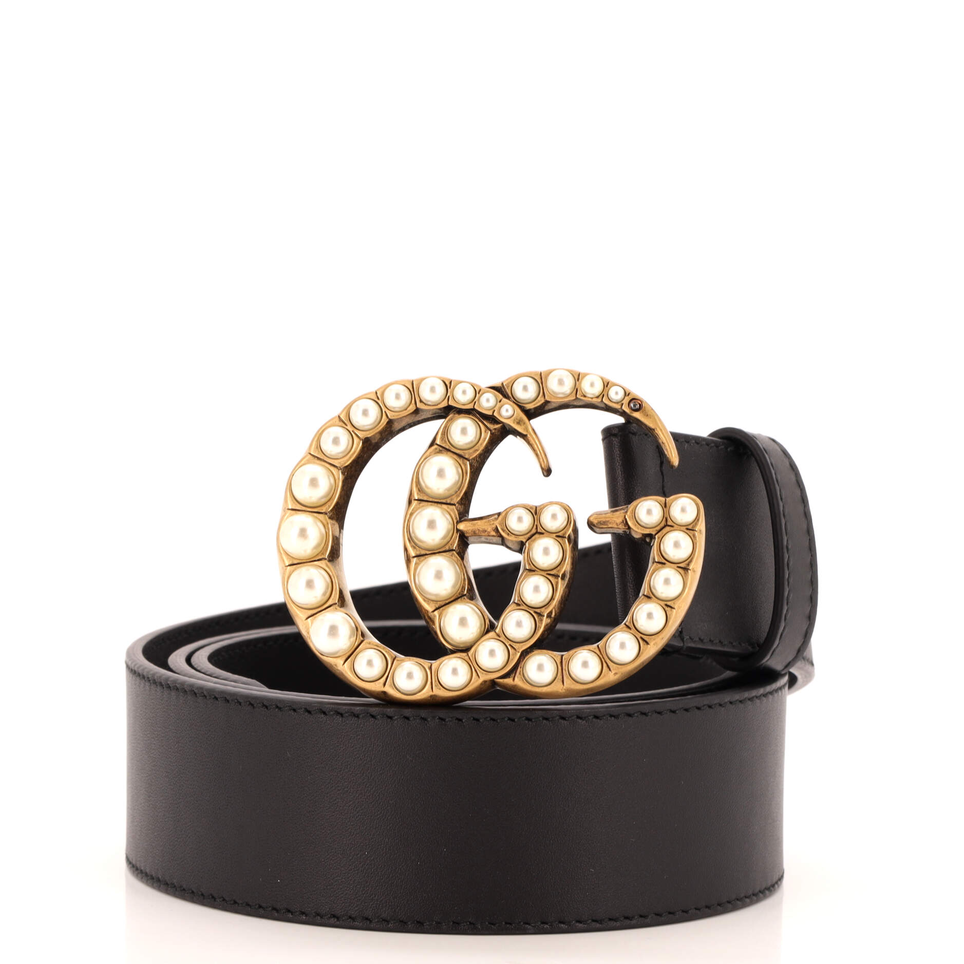 Pearly GG Marmont Belt Leather Wide 90