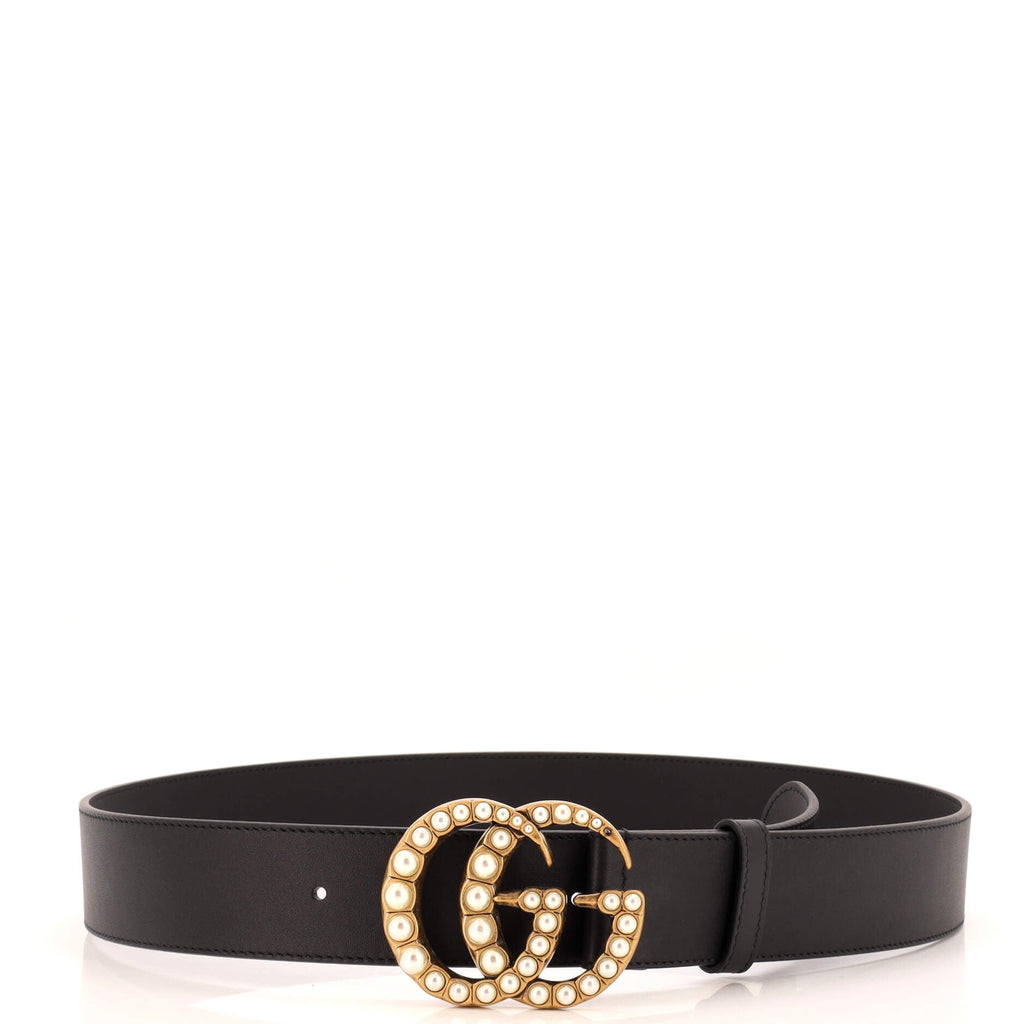 Pearly GG Marmont Belt Leather Wide 90