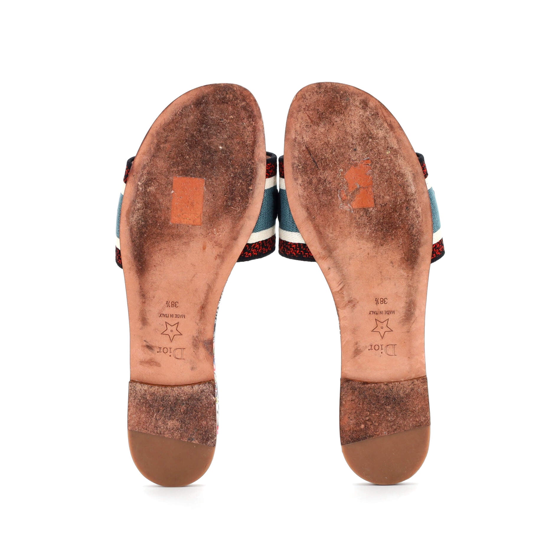 Women's Dway Flat Sandals Embroidered Canvas