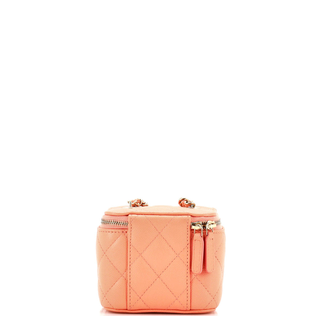 Classic Vanity Case with Chain Quilted Caviar Mini