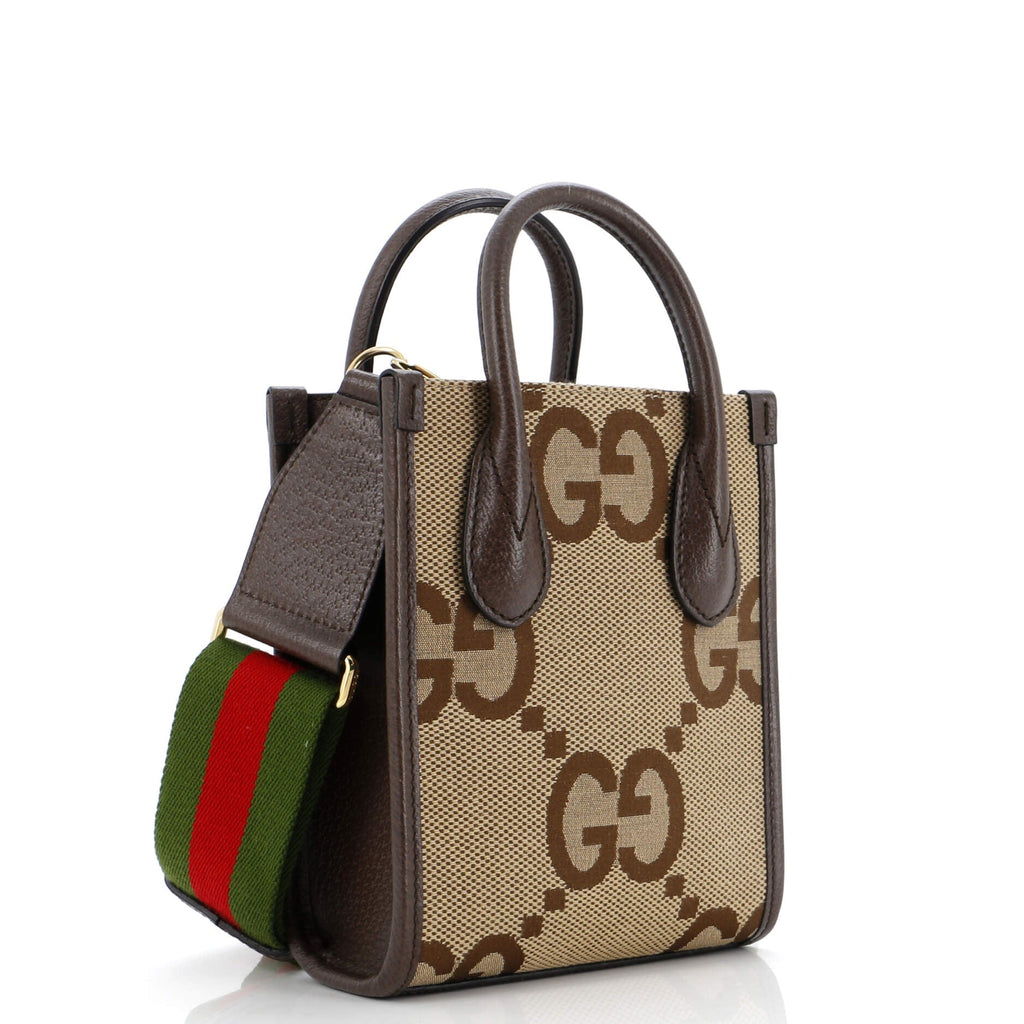 Vertical Tote Jumbo GG Canvas Mini