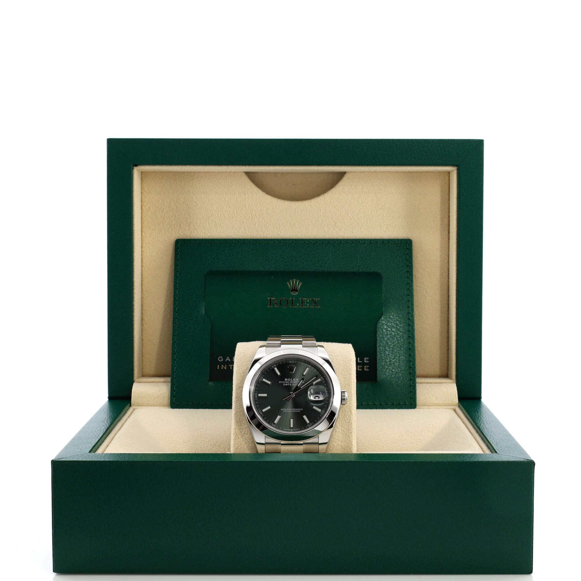 Oyster Perpetual Datejust Mint Green Automatic Watch Stainless Steel 41
