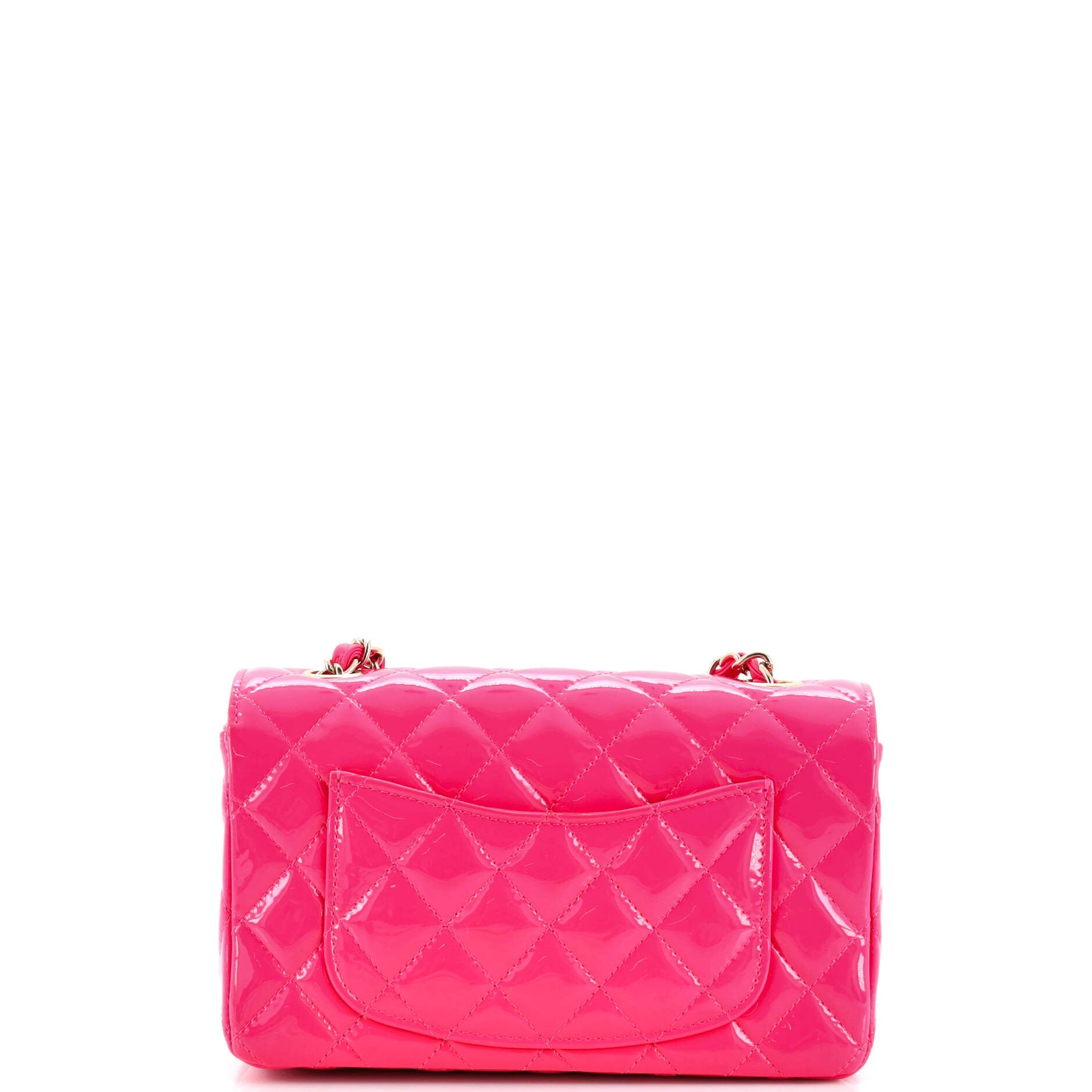 Classic Single Flap Bag Quilted Patent Mini