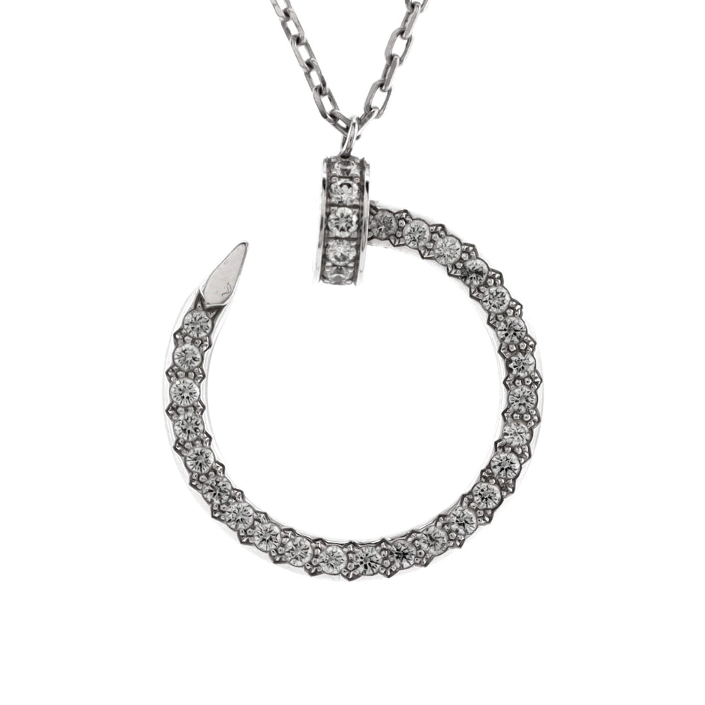 Juste un Clou Pendant Necklace 18K White Gold and Diamonds