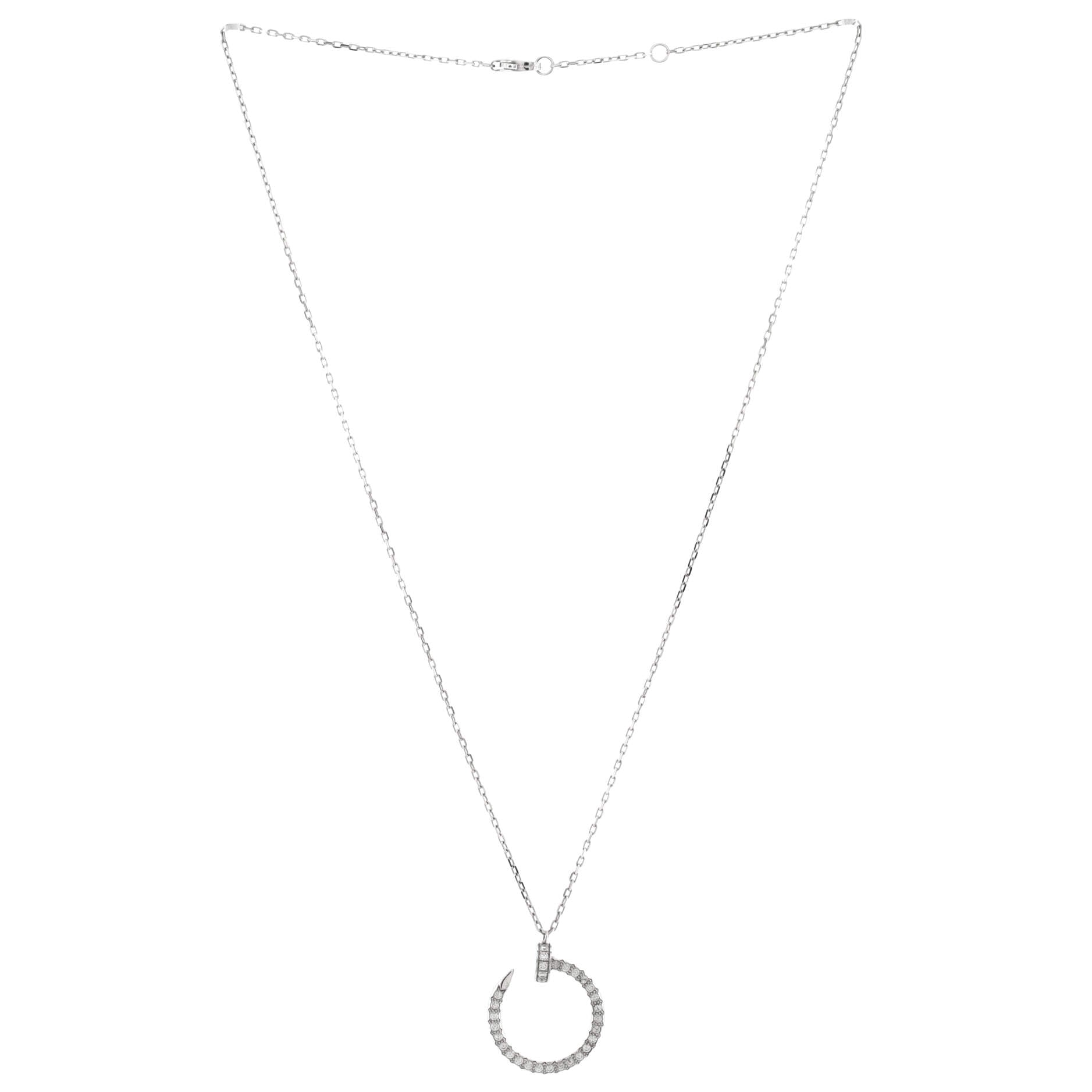 Juste un Clou Pendant Necklace 18K White Gold and Diamonds