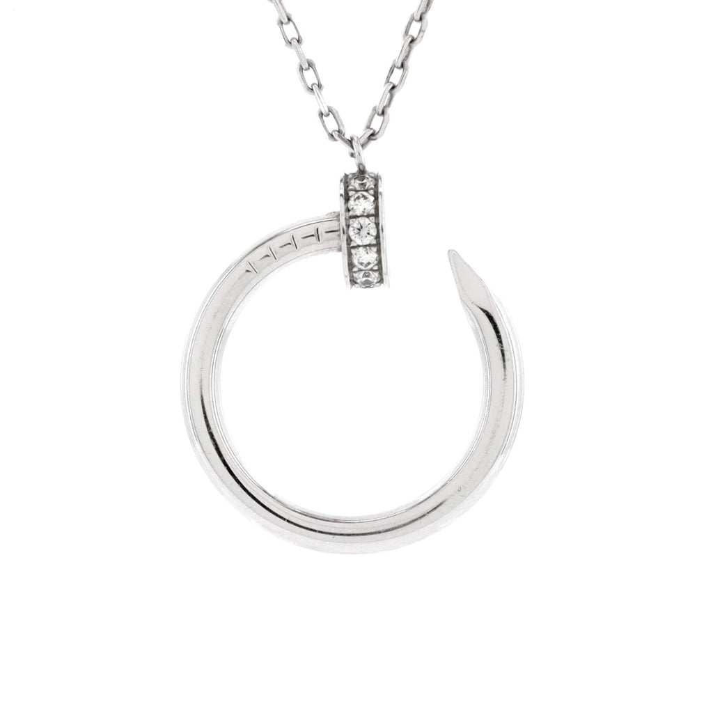 Juste un Clou Pendant Necklace 18K White Gold and Diamonds