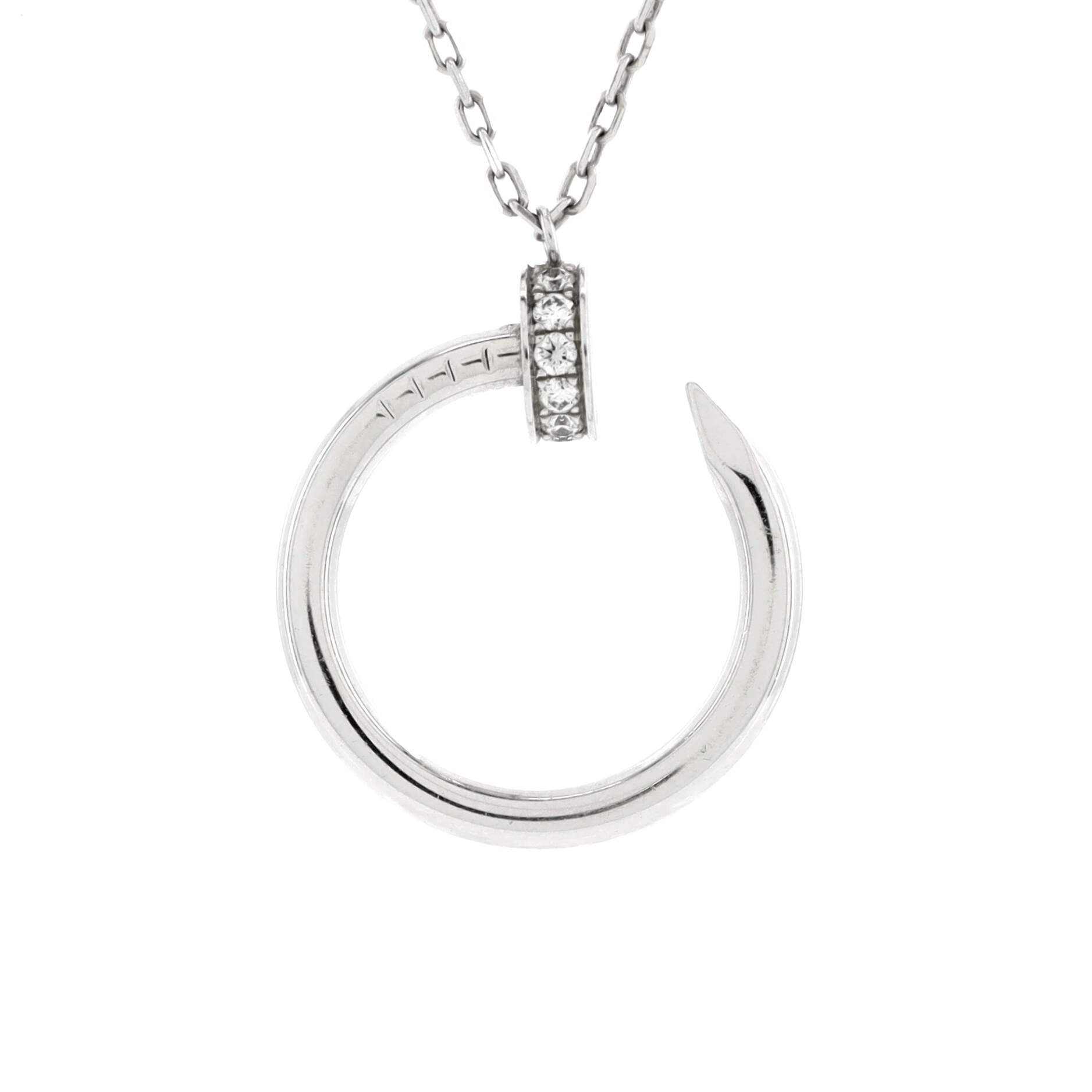 Juste un Clou Pendant Necklace 18K White Gold and Diamonds