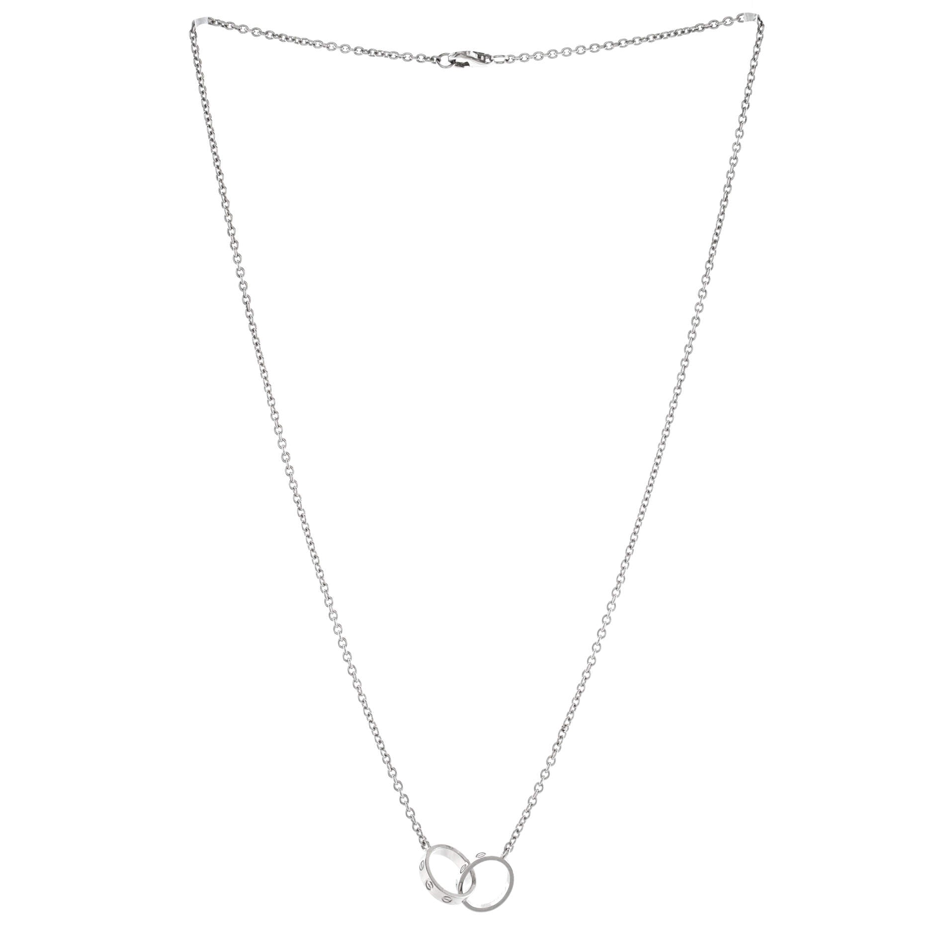Love Interlocking Necklace 18K White Gold