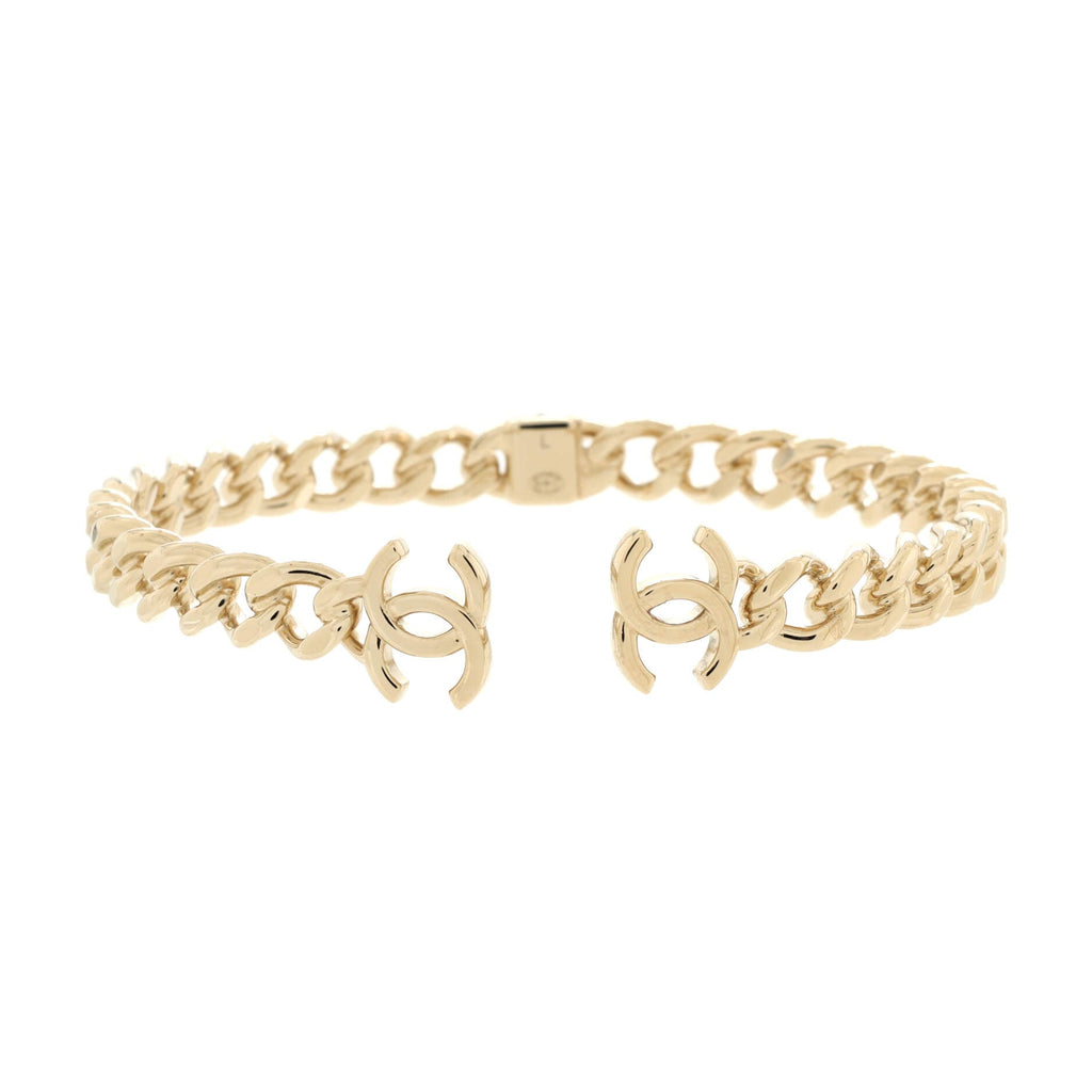 CC Chain Link Choker Necklace Metal