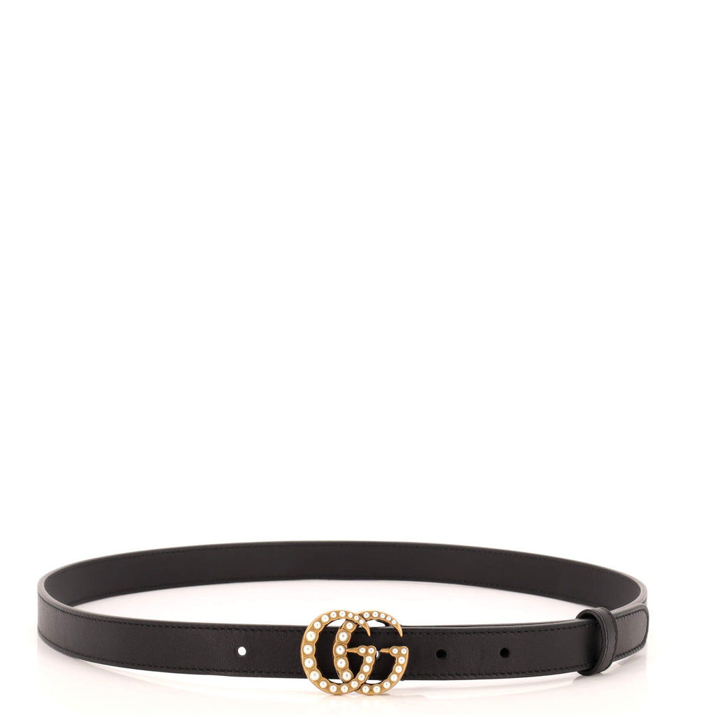 Pearly GG Marmont Belt Leather Thin 85