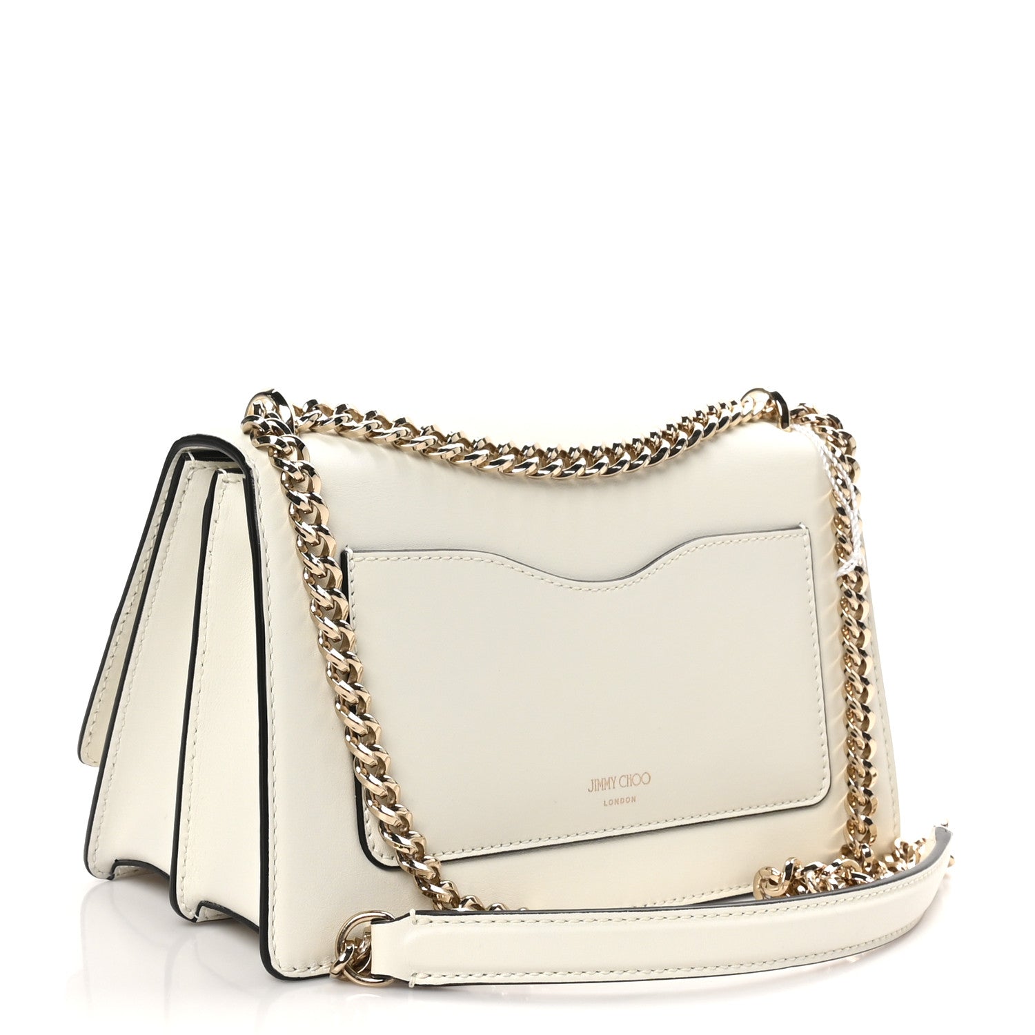 Shiny Calfskin Medium Varenne Shoulder Bag Latte