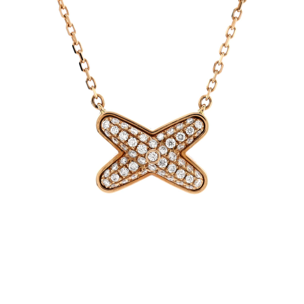 Jeux de Liens Pendant Necklace 18K Rose Gold with Diamonds
