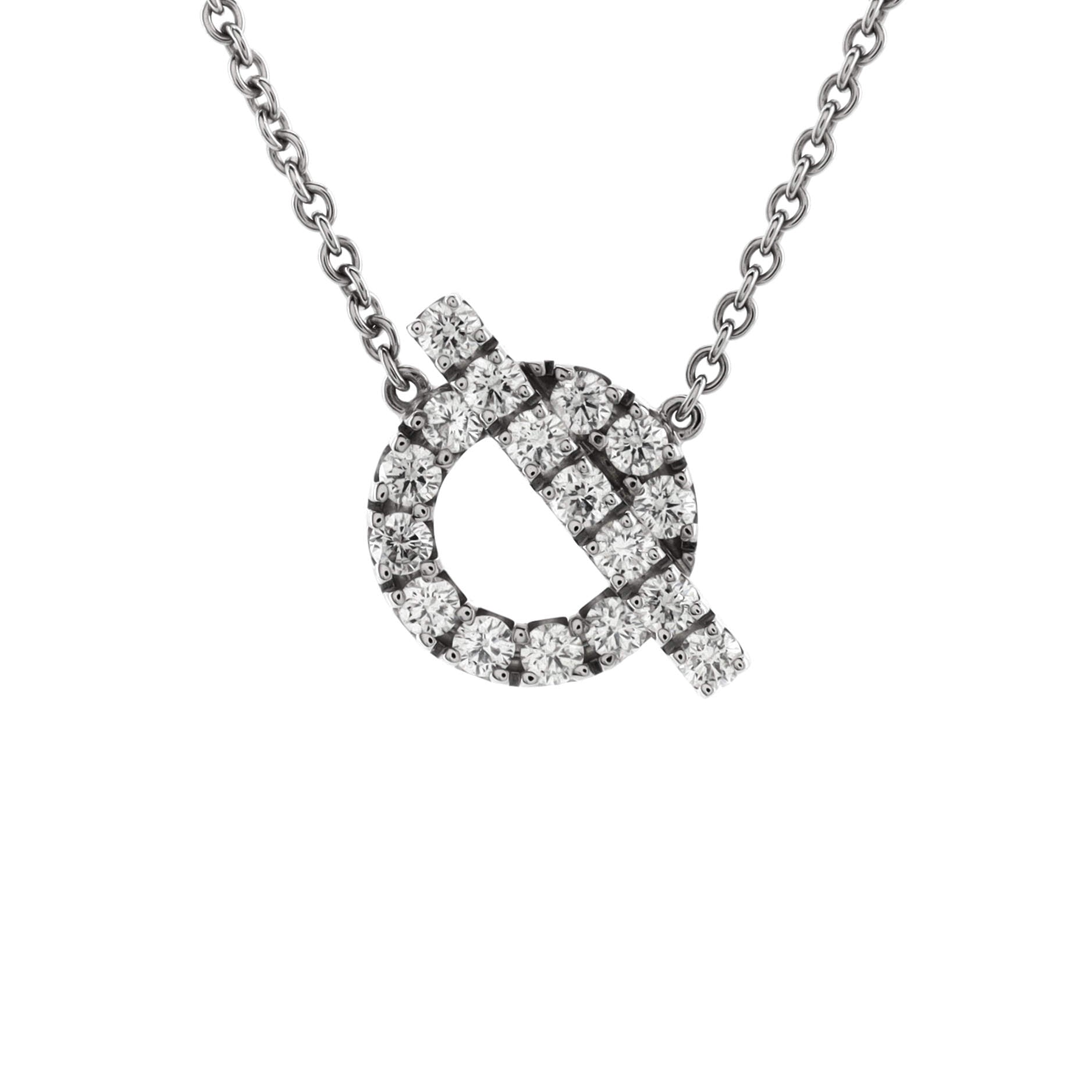 Finesse Pendant Necklace 18K White Gold and Diamonds