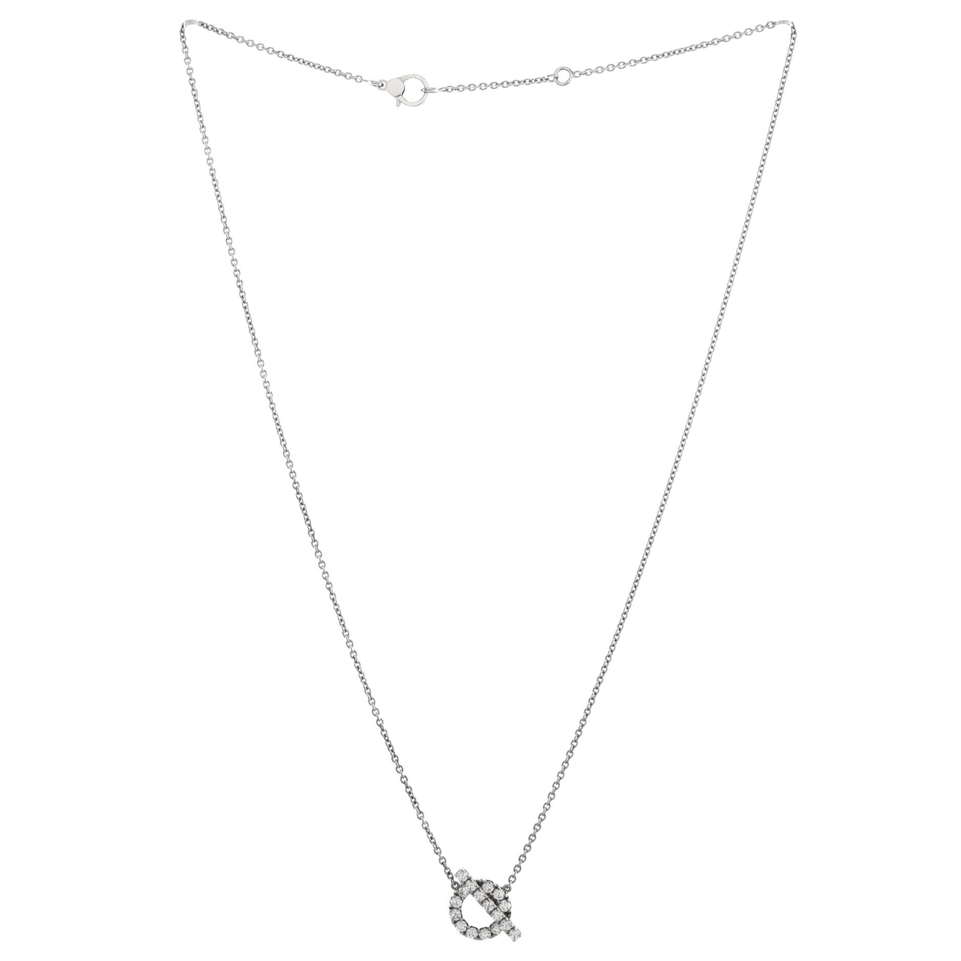 Finesse Pendant Necklace 18K White Gold and Diamonds