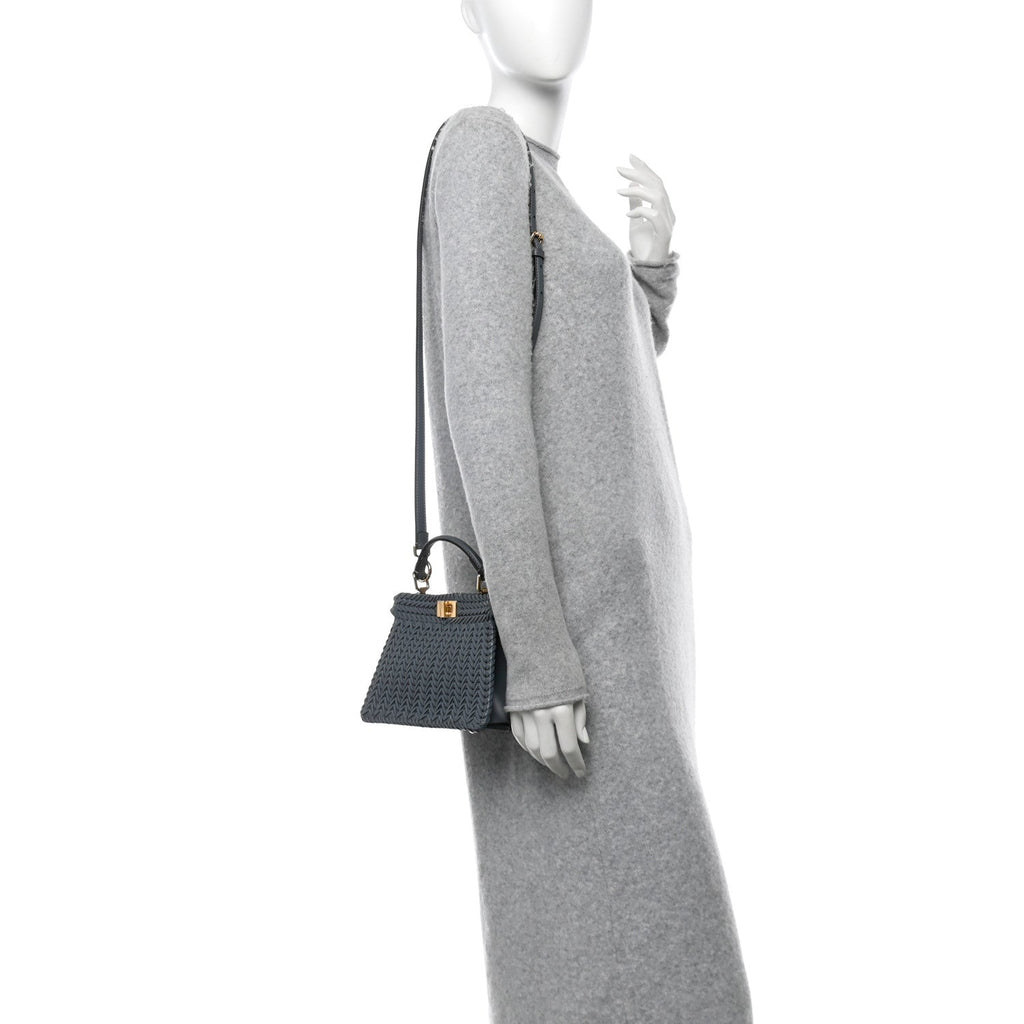 Vitello King Shiny Nappa Intreccio Petite Peekaboo I SEE U Satchel  Tempesta