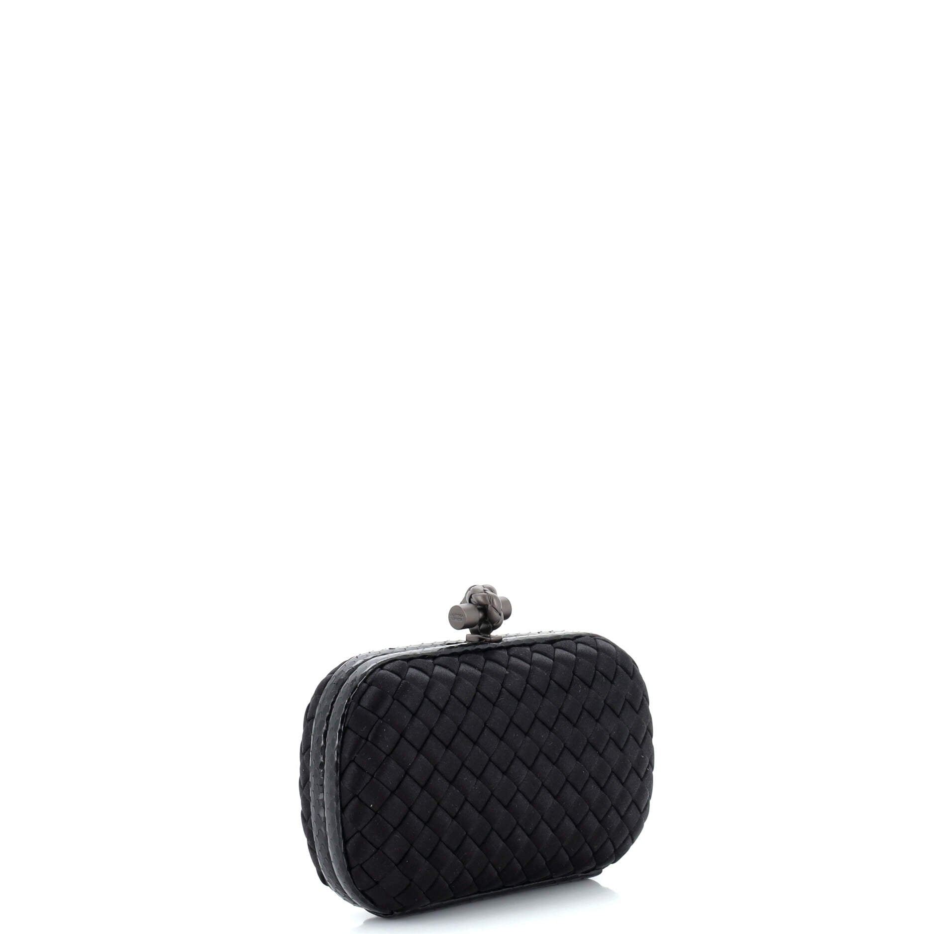 Box Knot Clutch Intrecciato Satin Small