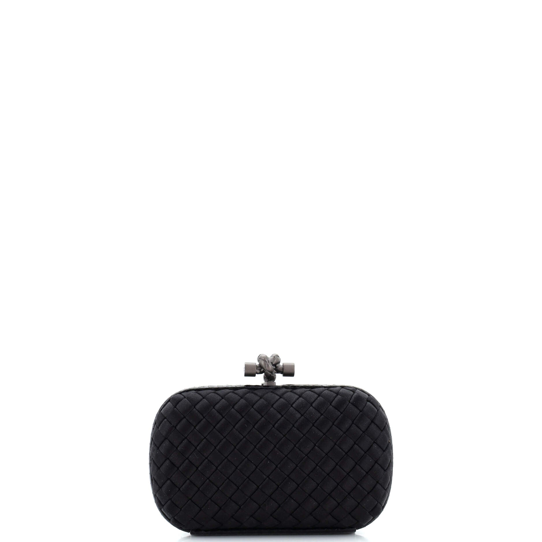 Box Knot Clutch Intrecciato Satin Small