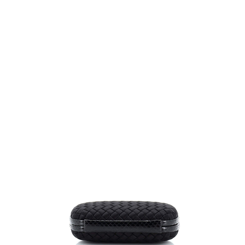 Box Knot Clutch Intrecciato Satin Small