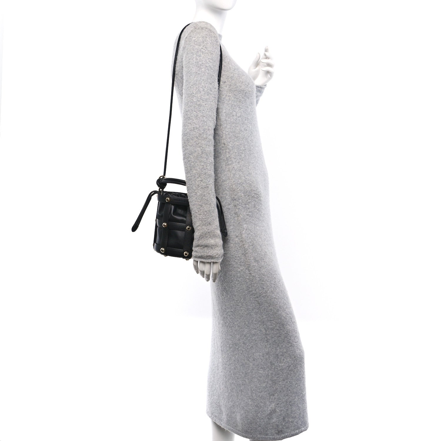 Calfskin Small Cage Bag Black