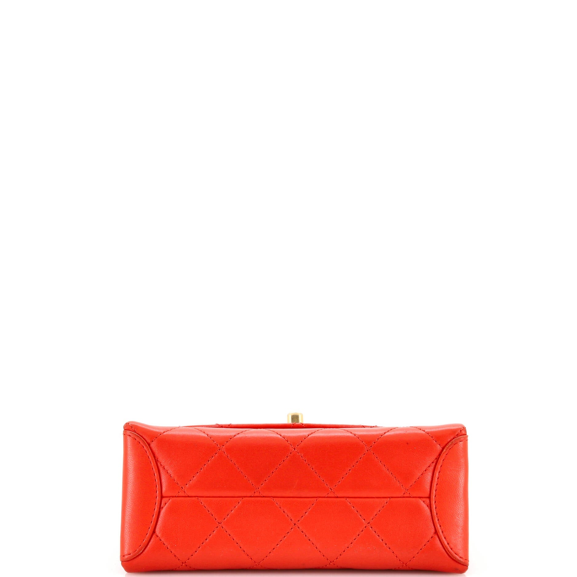 Trendy Spirit Top Handle Bag Quilted Lambskin Small