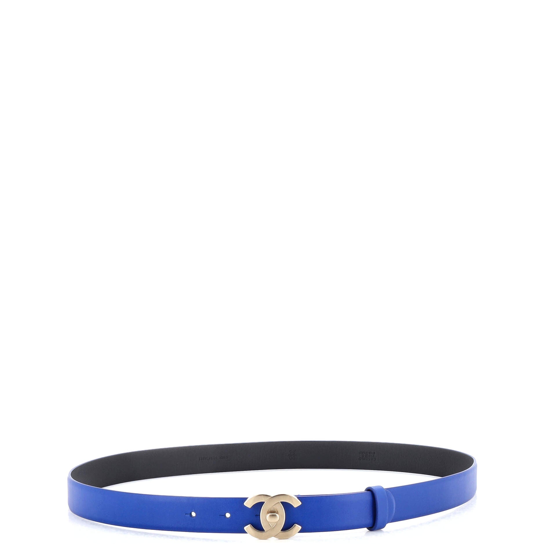 Quilted CC Belt Leather Thin 90