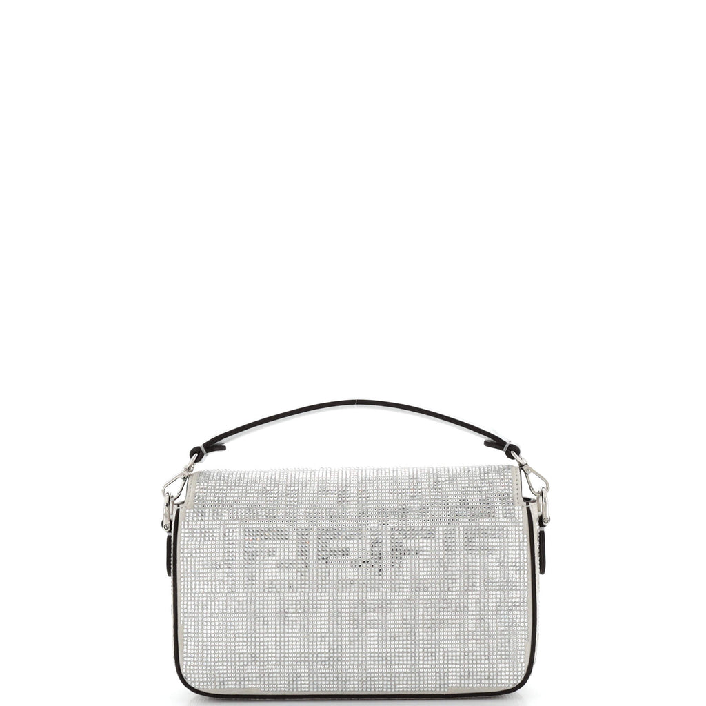 Baguette NM Bag Zucca Crystal Embellished Suede Mini
