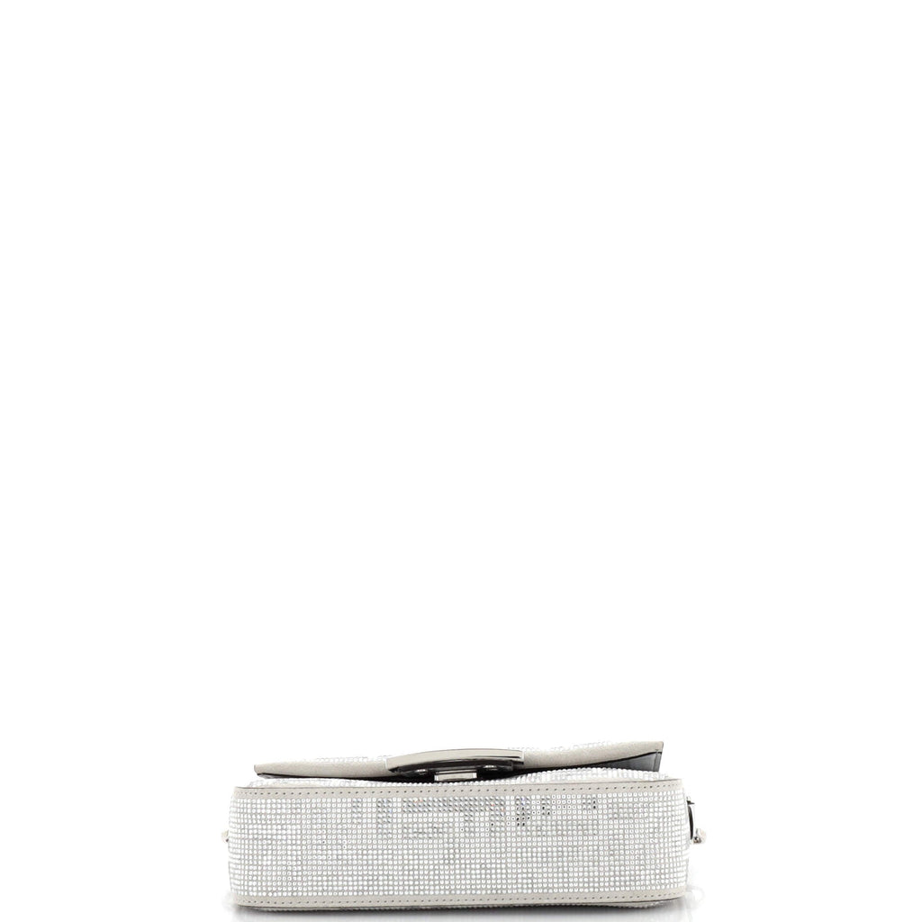 Baguette NM Bag Zucca Crystal Embellished Suede Mini