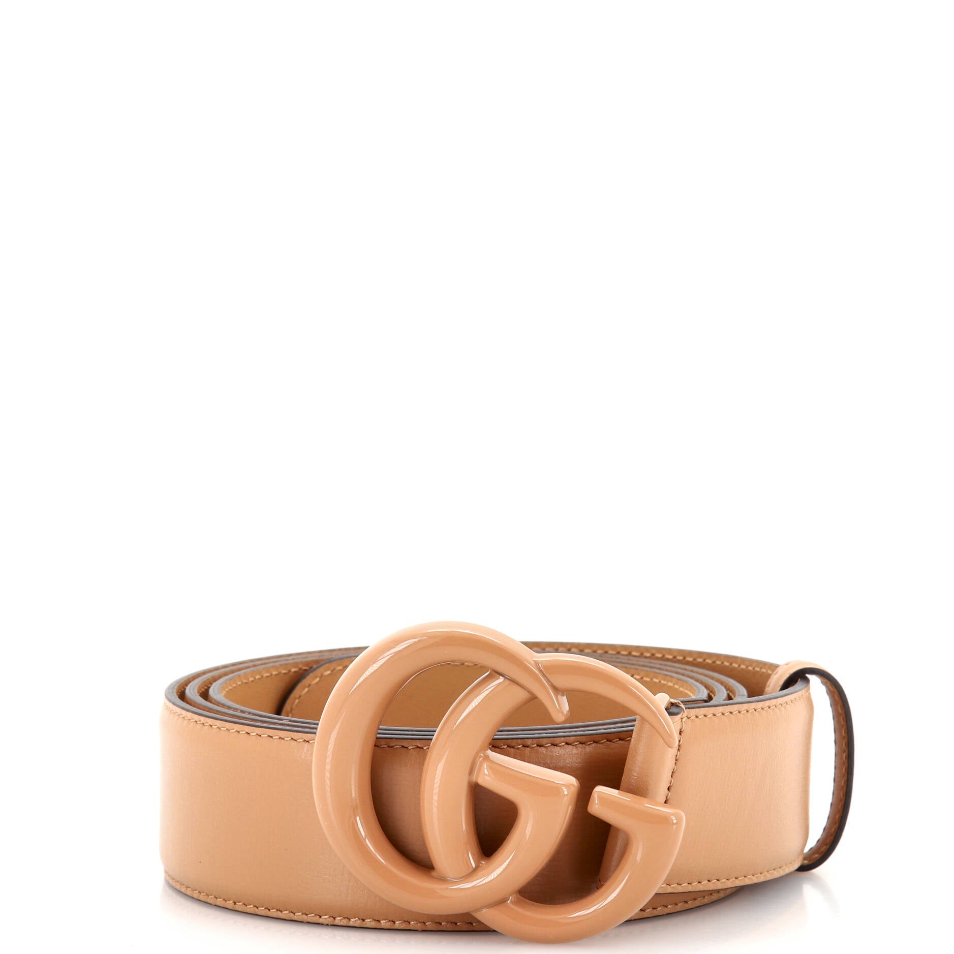 GG Marmont Monochrome Belt Leather with Enamel Wide