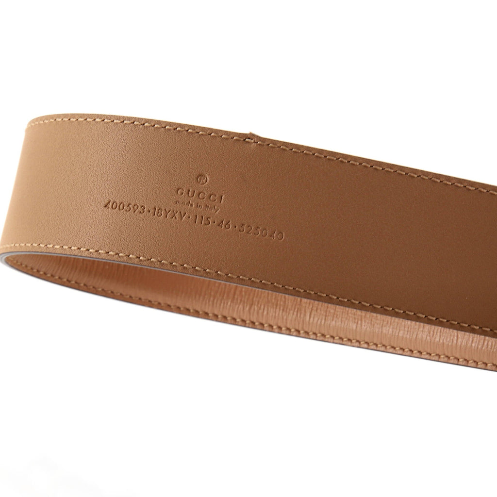 GG Marmont Monochrome Belt Leather with Enamel Wide
