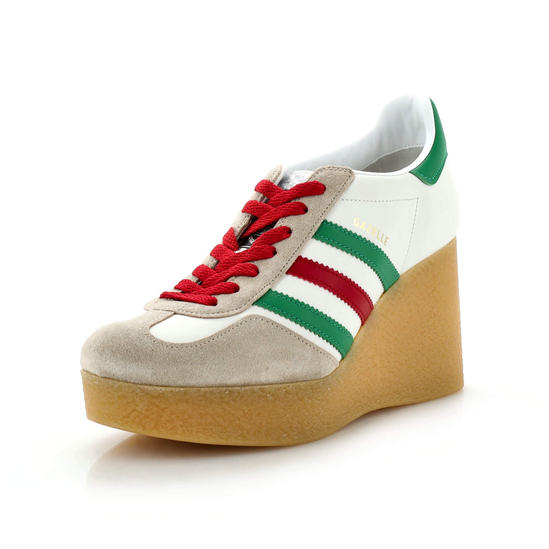 x Adidas Women's Gazelle Wedge Sneakers Leather with Rubber