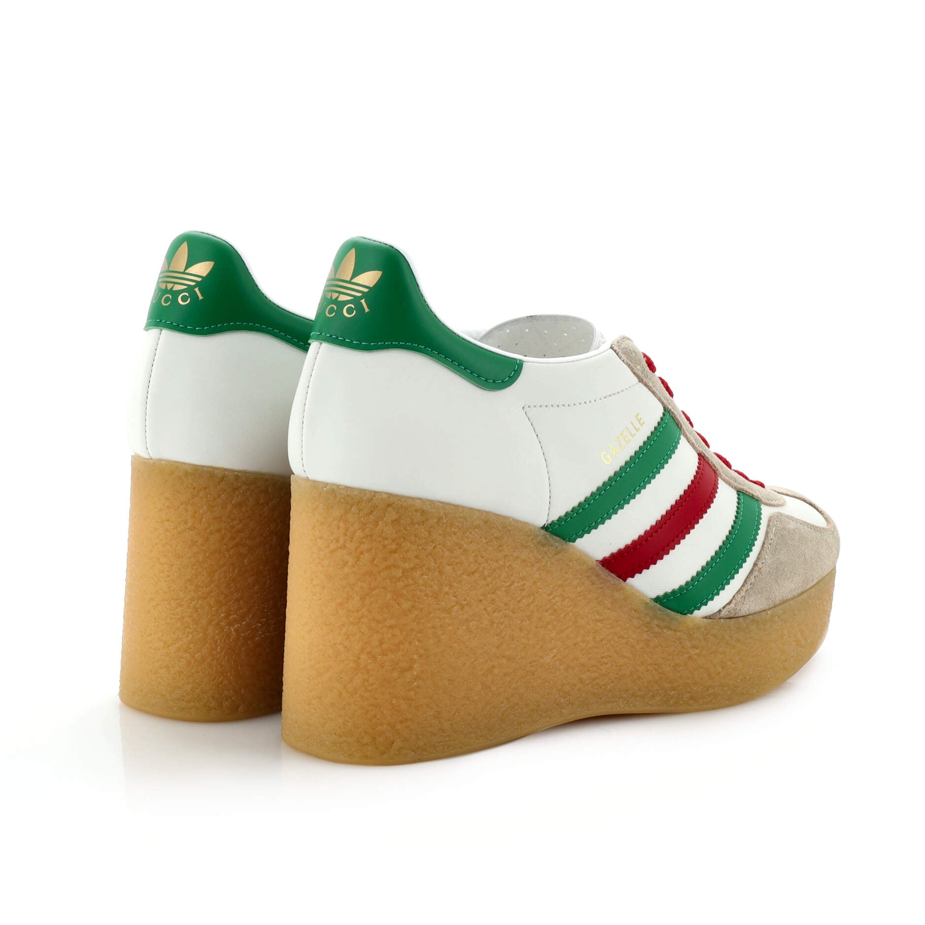 x Adidas Women's Gazelle Wedge Sneakers Leather with Rubber