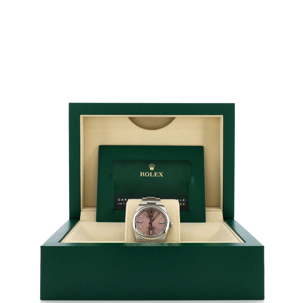 Oyster Perpetual Pink Automatic Watch Stainless Steel 34
