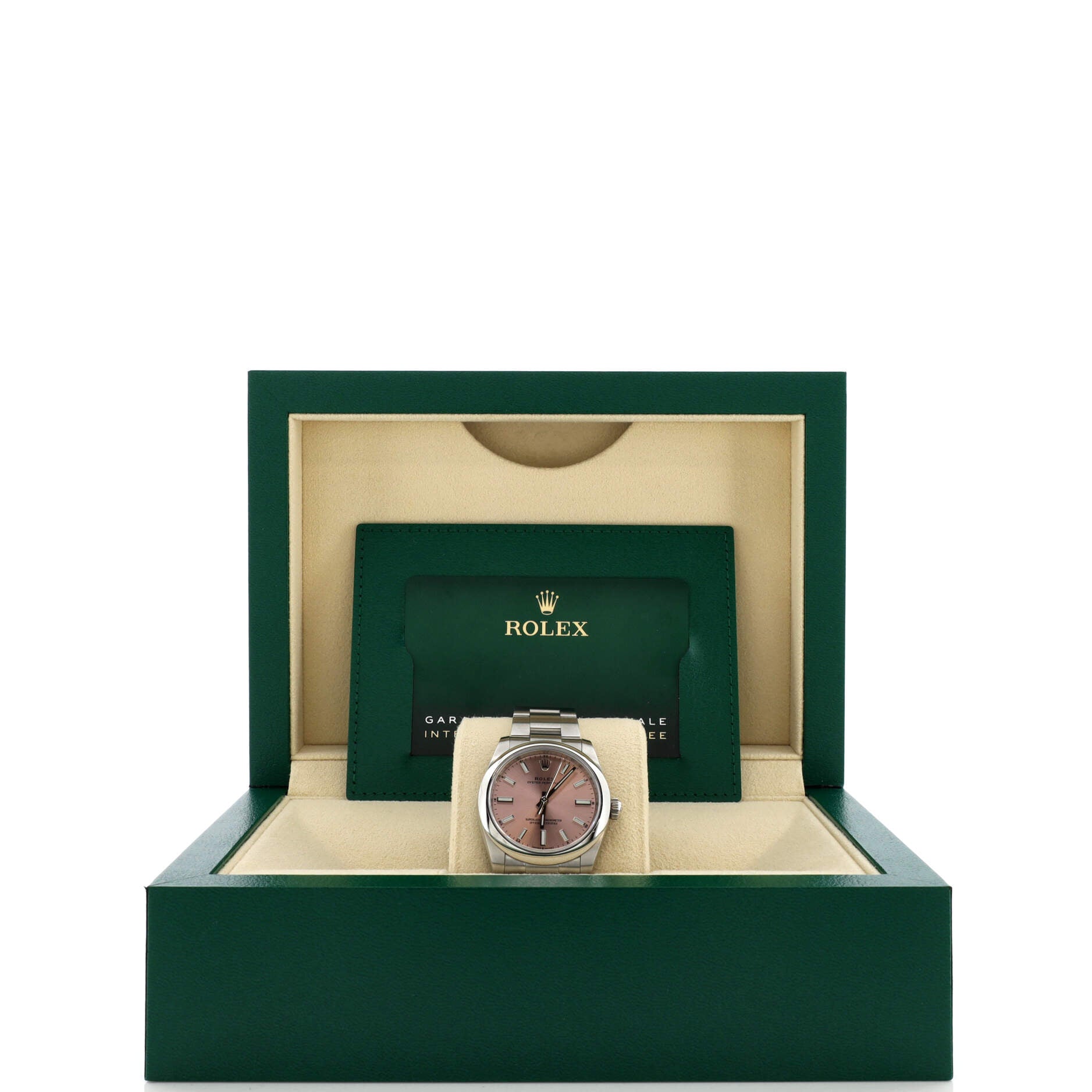 Oyster Perpetual Pink Automatic Watch Stainless Steel 34