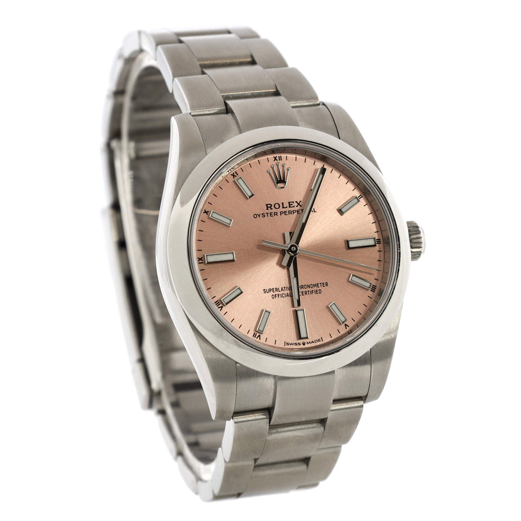 Oyster Perpetual Pink Automatic Watch Stainless Steel 34