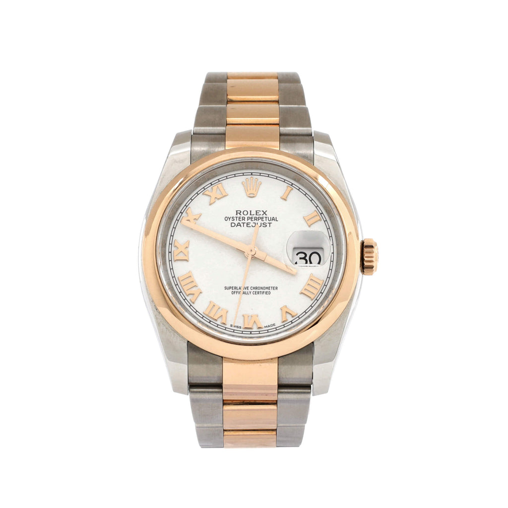 Oyster Perpetual Datejust Automatic Watch Stainless Steel and Rose Gold 36