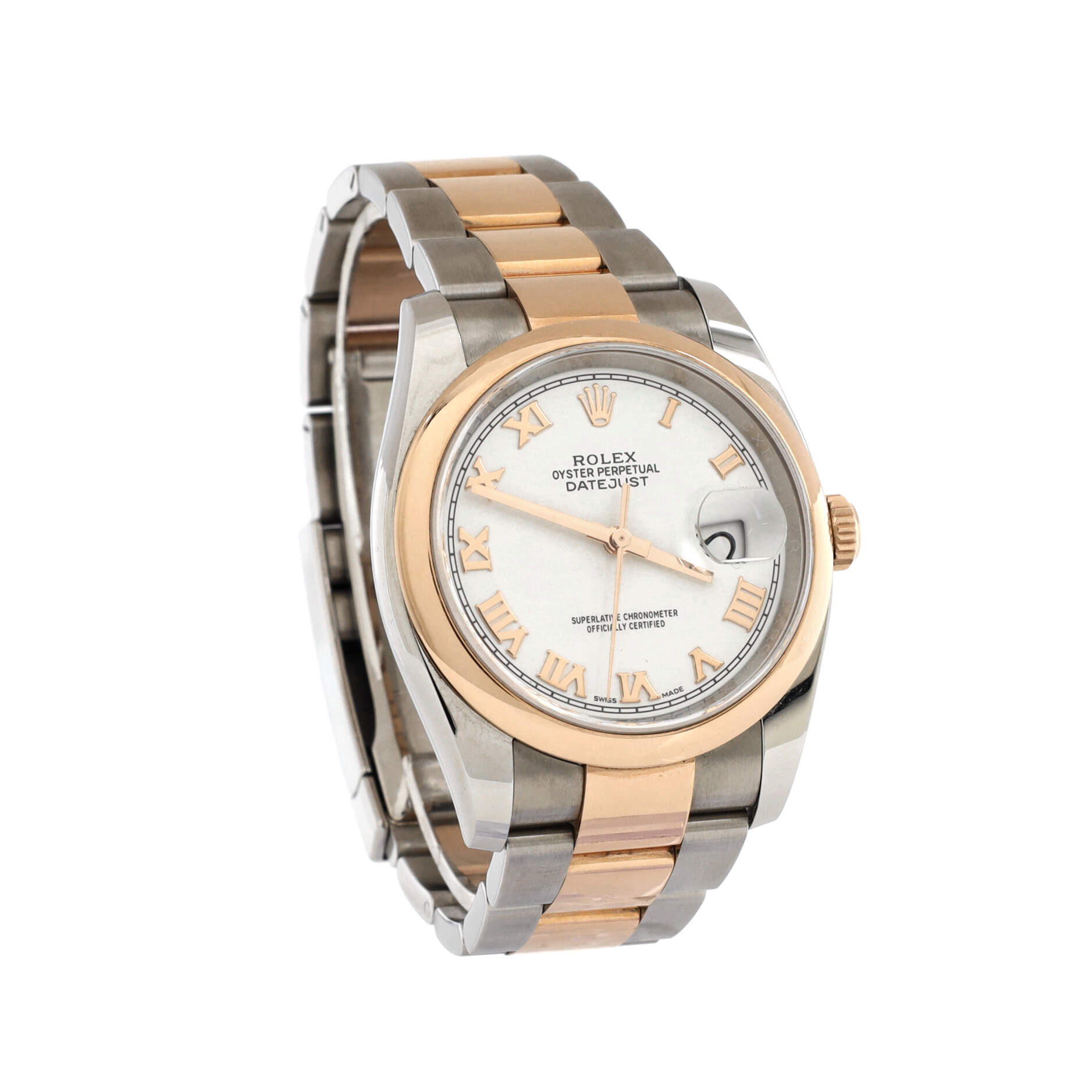 Oyster Perpetual Datejust Automatic Watch Stainless Steel and Rose Gold 36