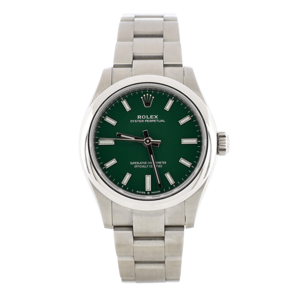Oyster Perpetual Green Automatic Watch Stainless Steel 31