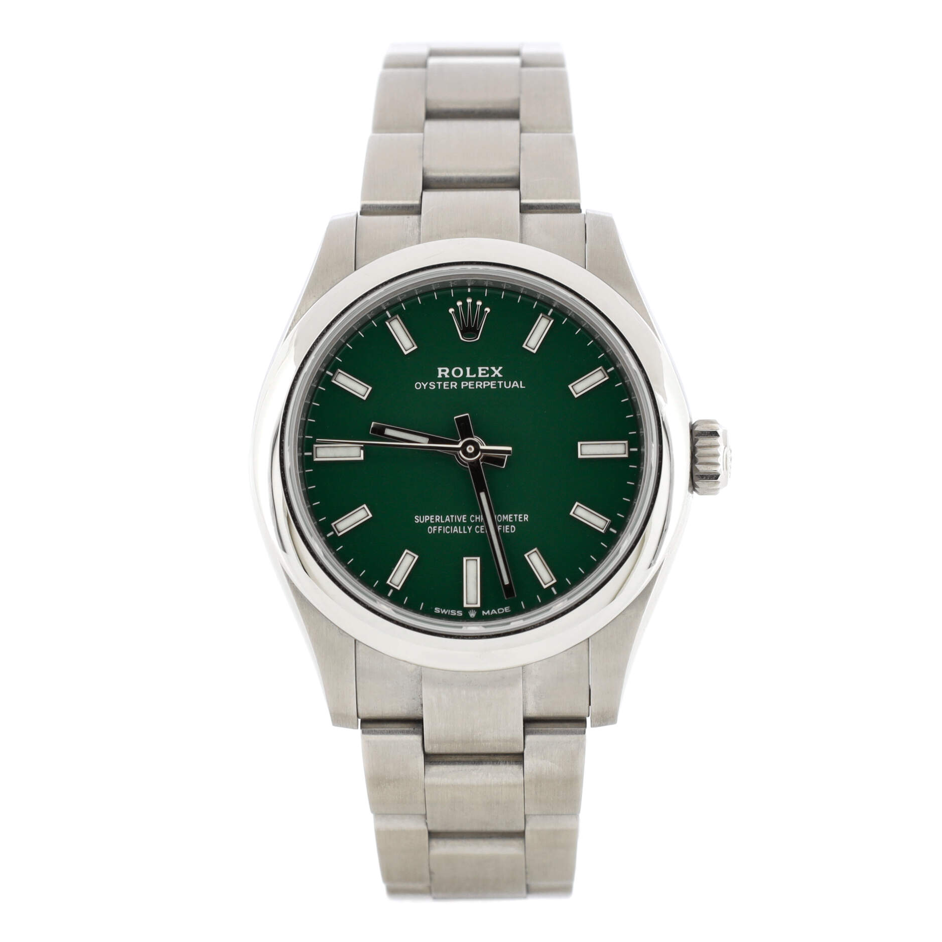 Oyster Perpetual Green Automatic Watch Stainless Steel 31