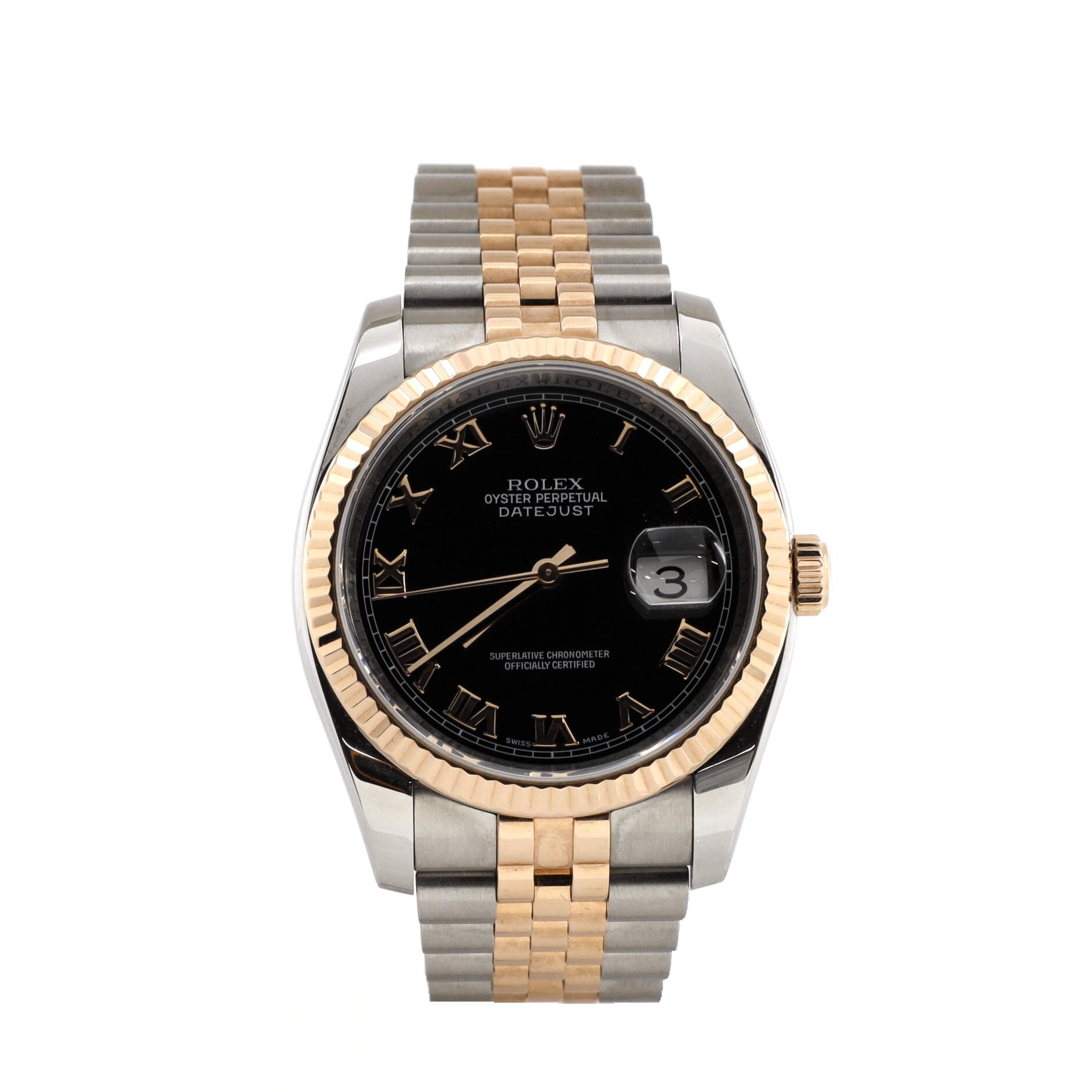 Oyster Perpetual Datejust Automatic Watch Stainless Steel and Rose Gold 36