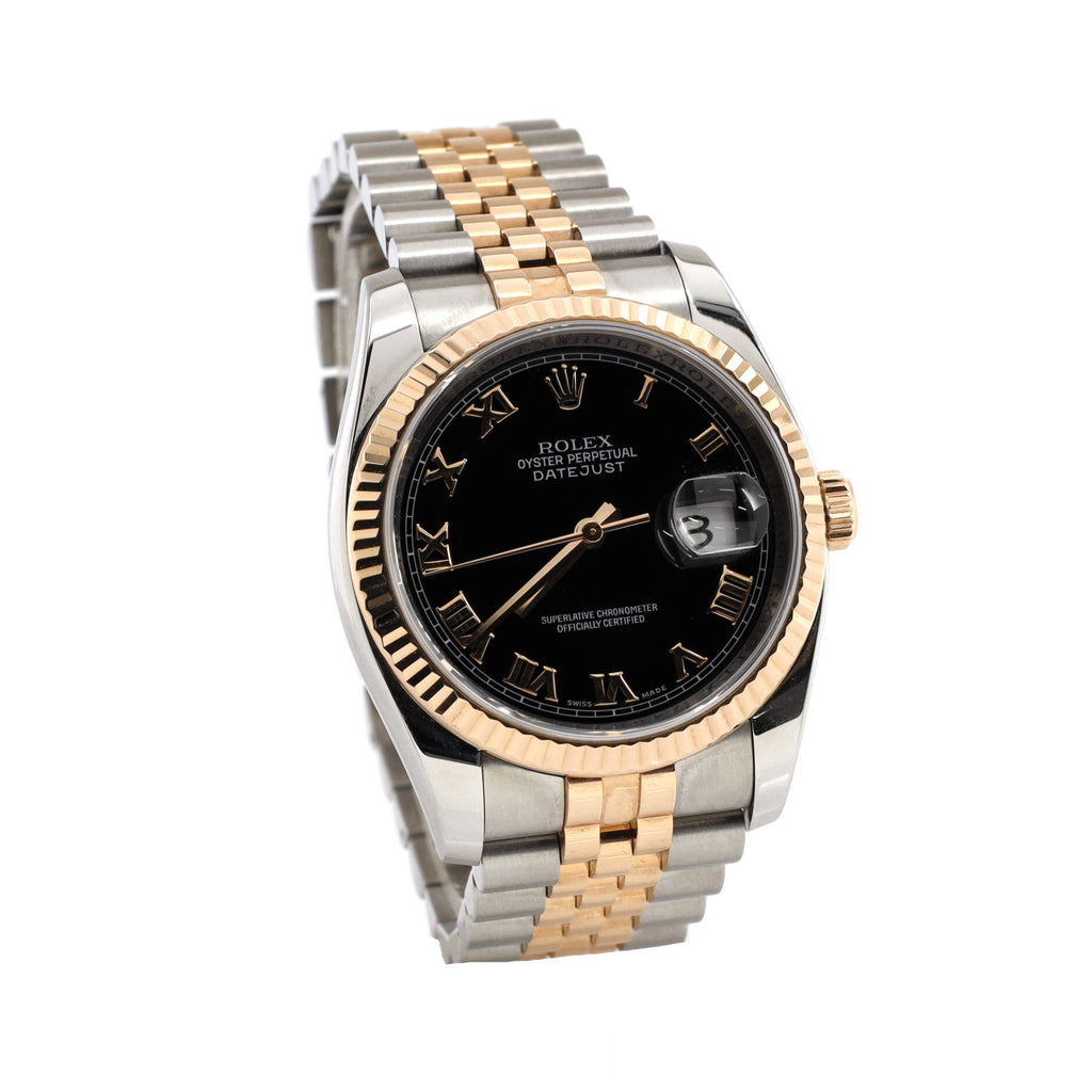 Oyster Perpetual Datejust Automatic Watch Stainless Steel and Rose Gold 36