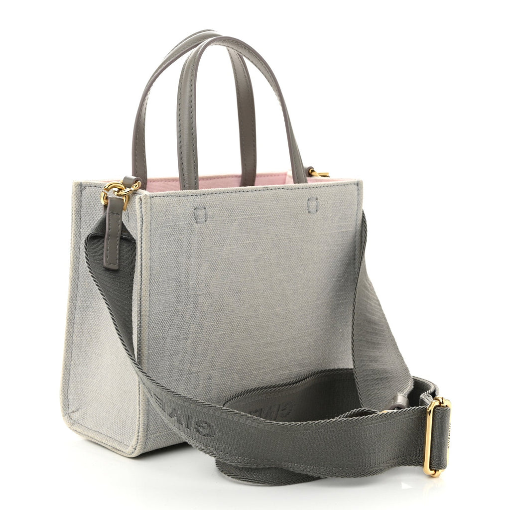 Canvas Mini Bond Shopper Tote Light Grey