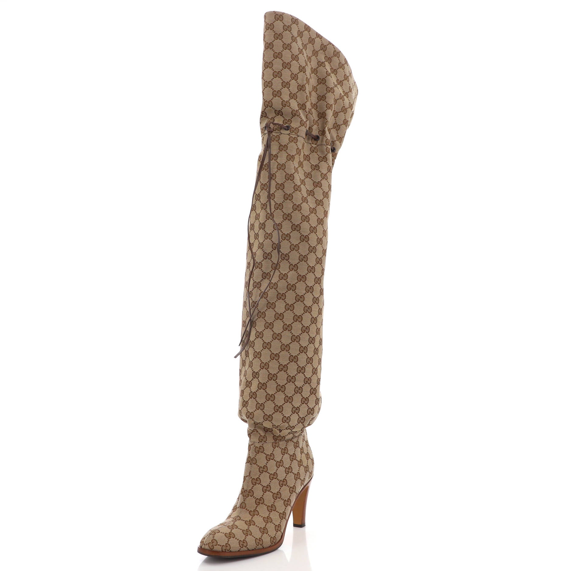 Women's Lisa Thigh High Boots GG Canvas